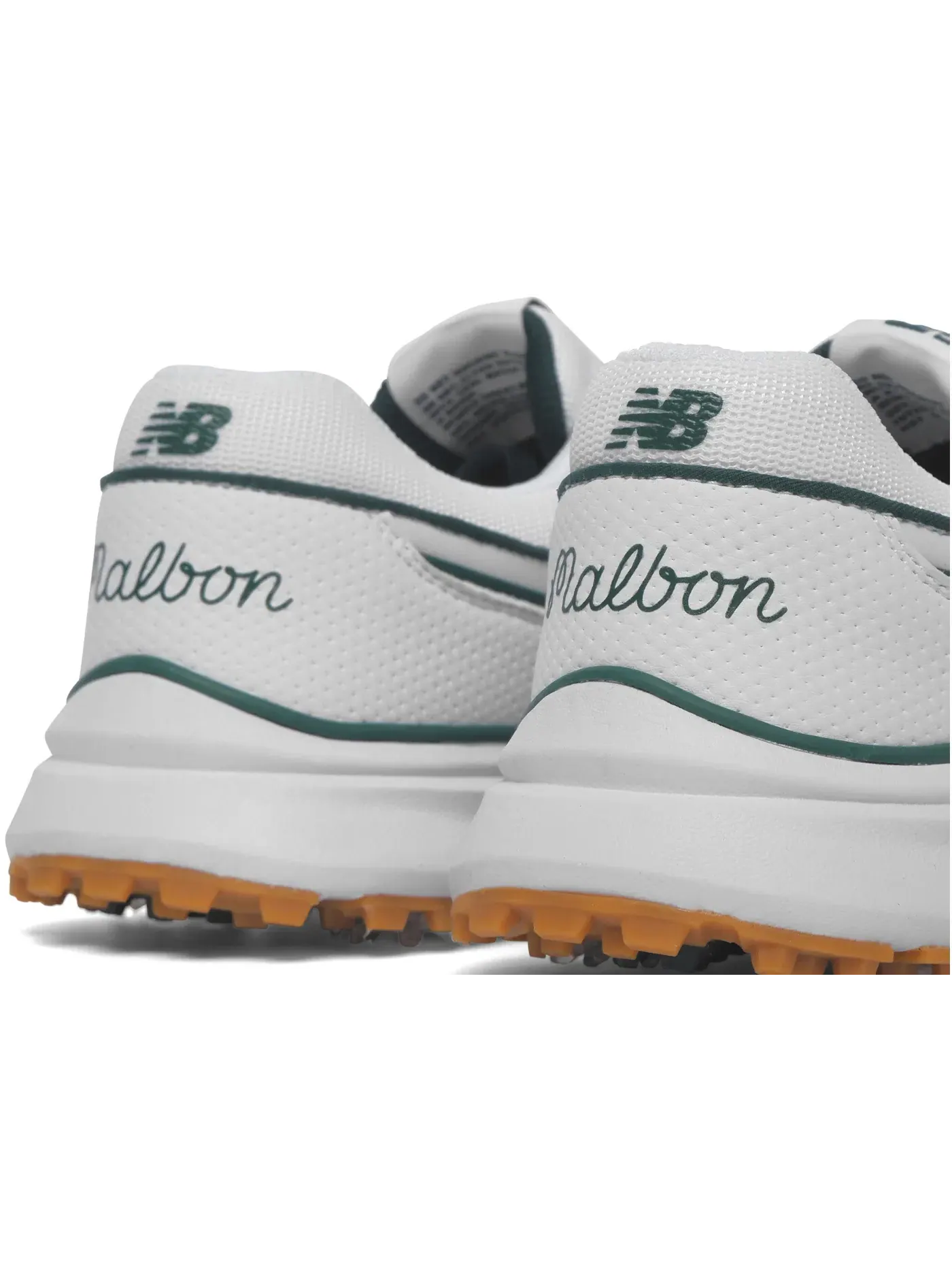 Мужские кроссовки для гольфа с водоотталкивающим верхом New Balance 997G Malbon Golf — изображение 3 из 4, белый/зеленый