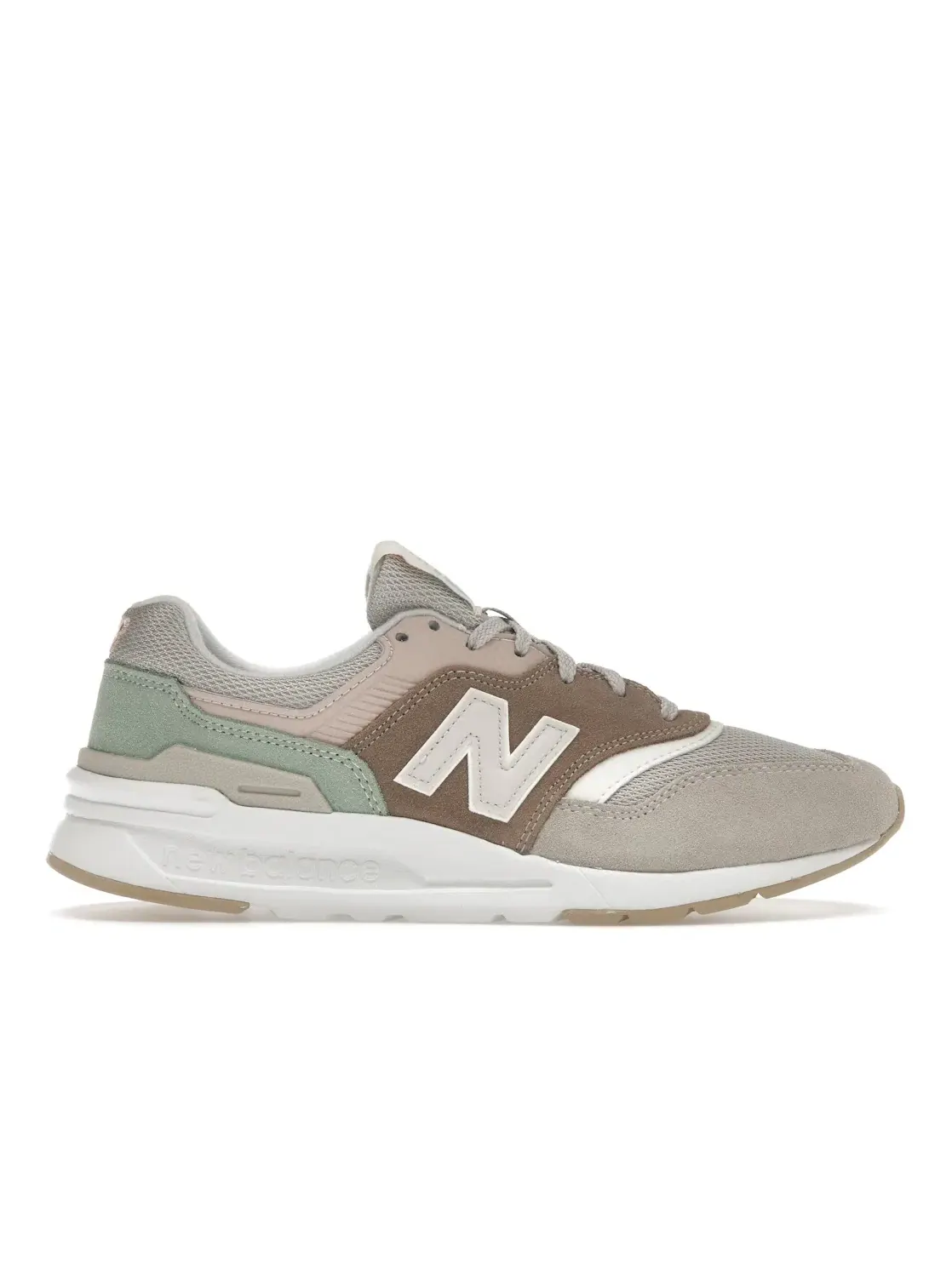 Женские кроссовки с классическим дизайном New Balance 997H — изображение 1 из 4, бежевый розовый