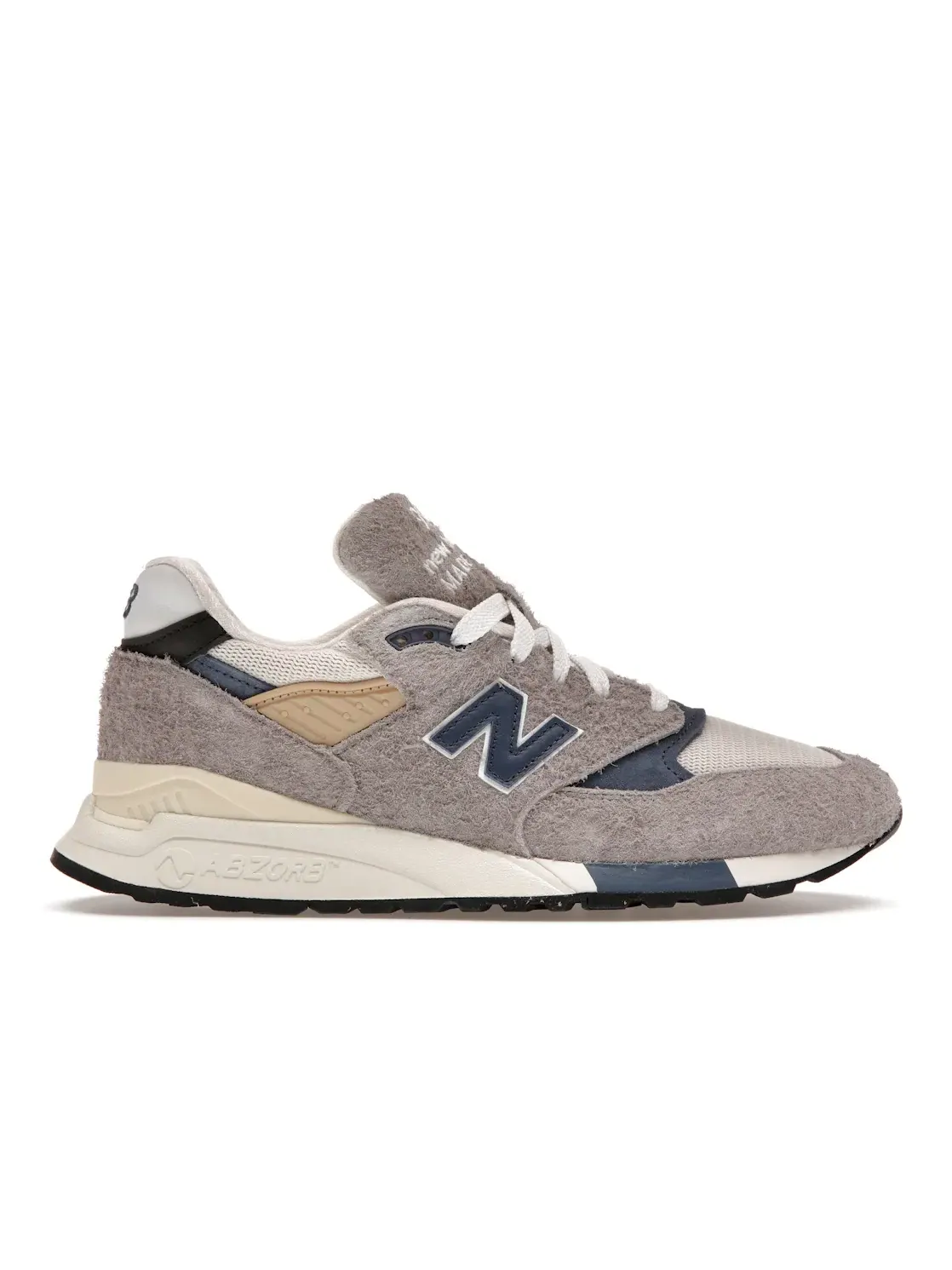 Мужские кроссовки с замшевыми вставками New Balance 998 — изображение 1 из 4, серый/темно-синий