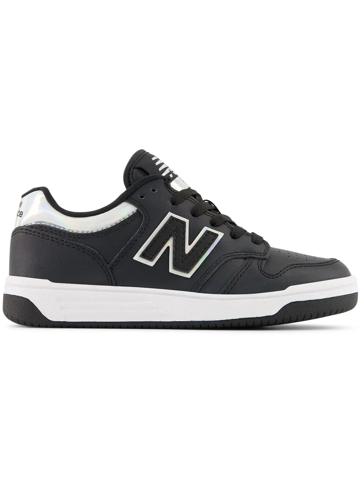 Детские кроссовки на шнуровке New Balance B480 Lace — изображение 1 из 1, черный/белый