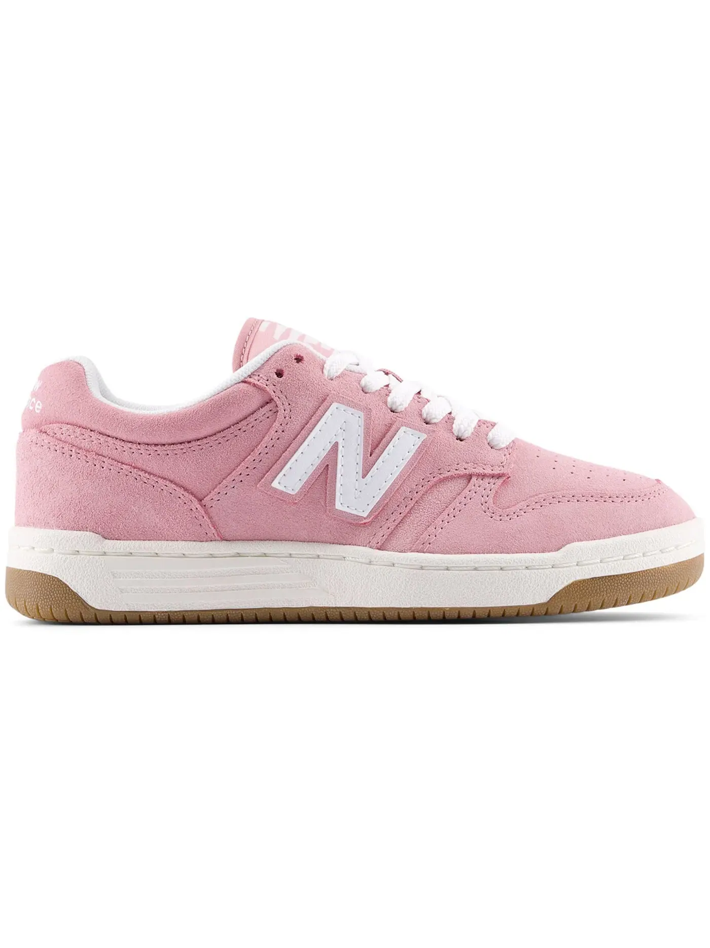 Детские кроссовки на шнуровке New Balance B480 Lace New Balance — изображение 1 из 1, белый/розовый