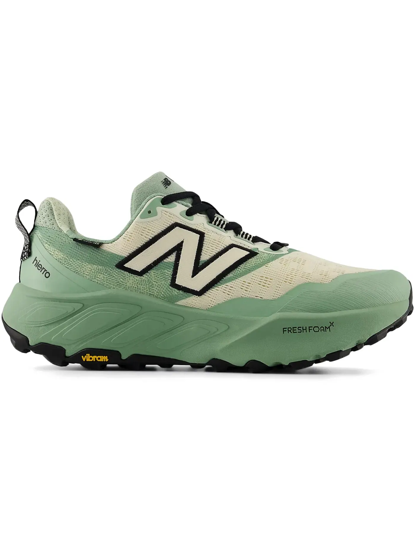 Мужские кроссовки для бега с мембраной Gore-Tex New Balance Fresh Foam X Hierro v9 — изображение 1 из 1, зеленый//черный