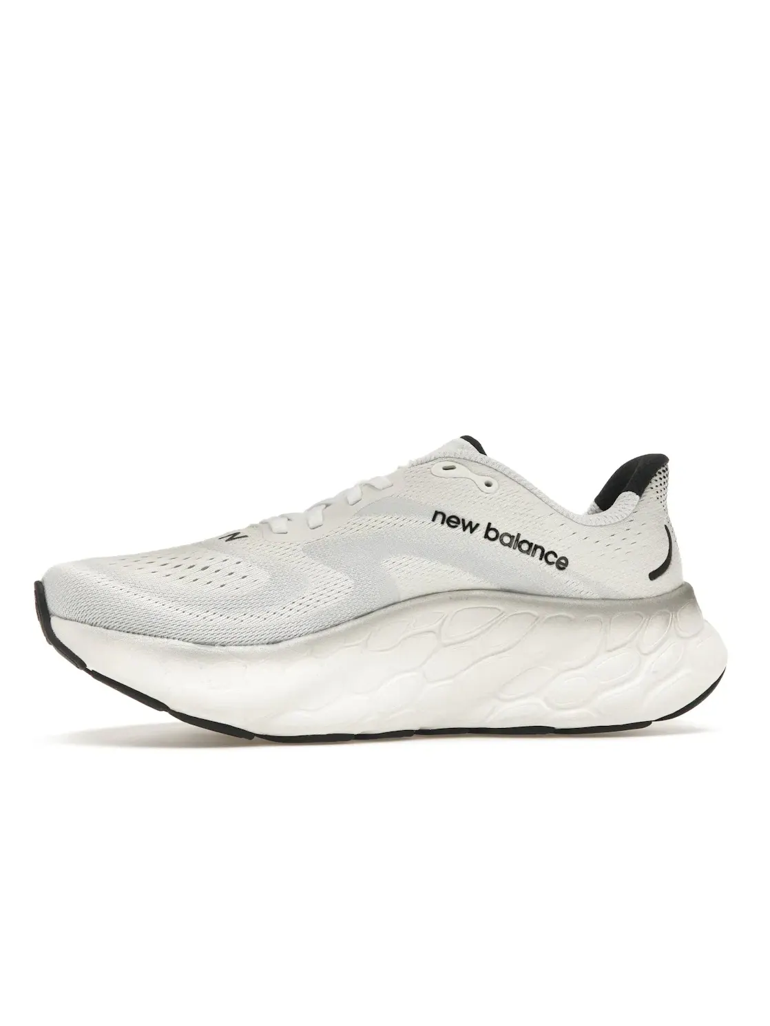 Мужские кроссовки для бега New Balance Fresh Foam X More v4 — изображение 3 из 4, белый/черный металлик