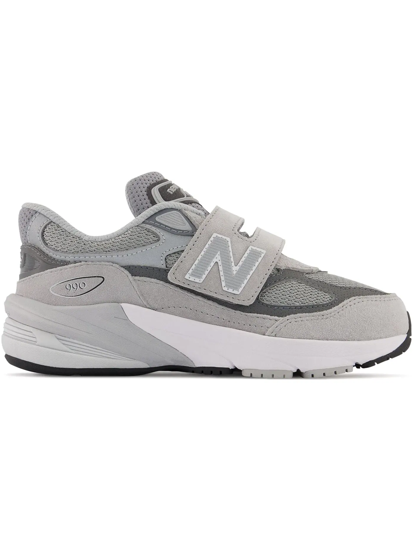 Детские кроссовки Lifestyle New Balance FuelCell 990v6 Hook and Loop — изображение 1 из 1, серый серебристый