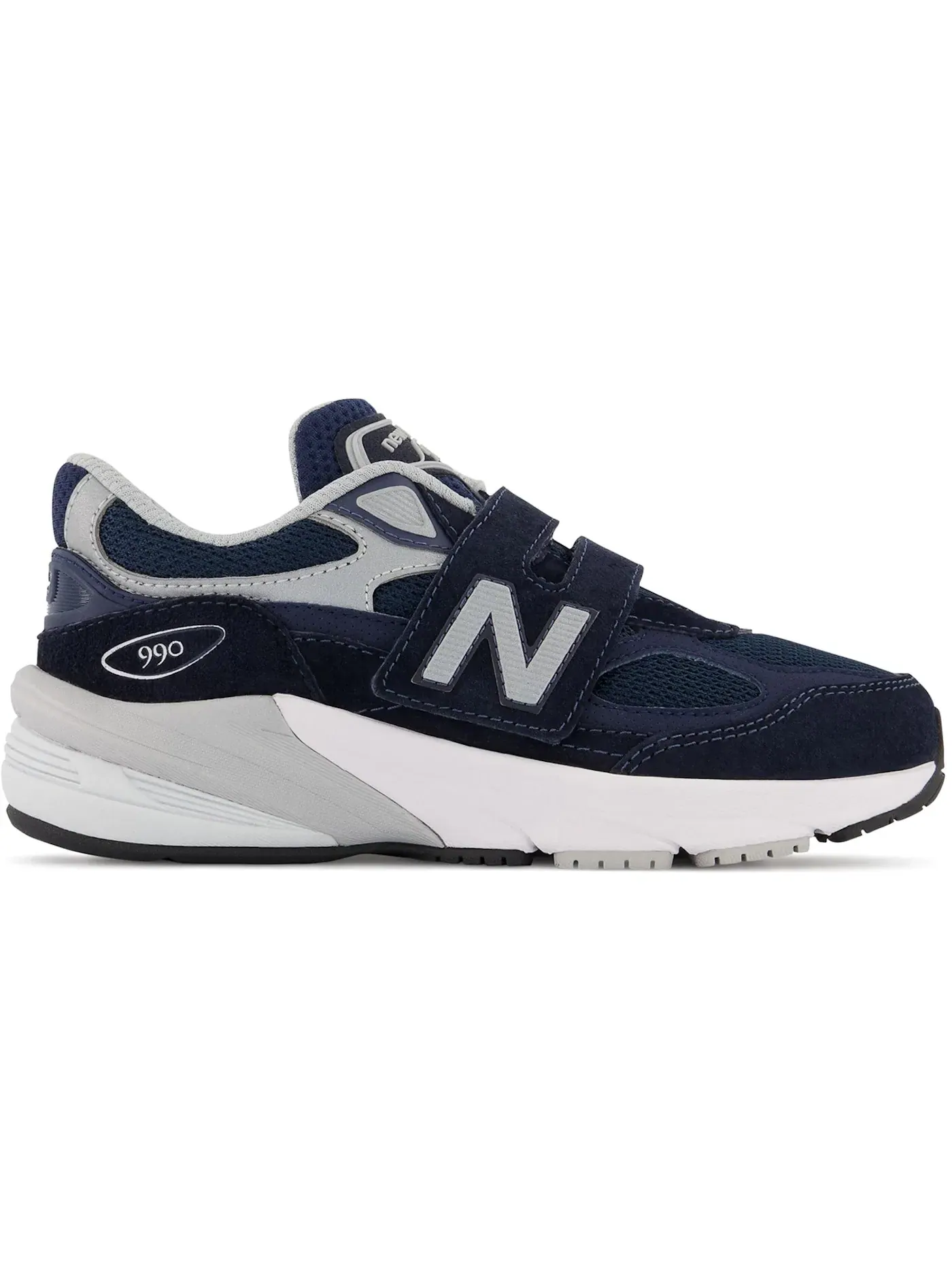 Детские кроссовки Lifestyle New Balance FuelCell 990v6 Hook and Loop — изображение 1 из 1, темно-синий/серебристый