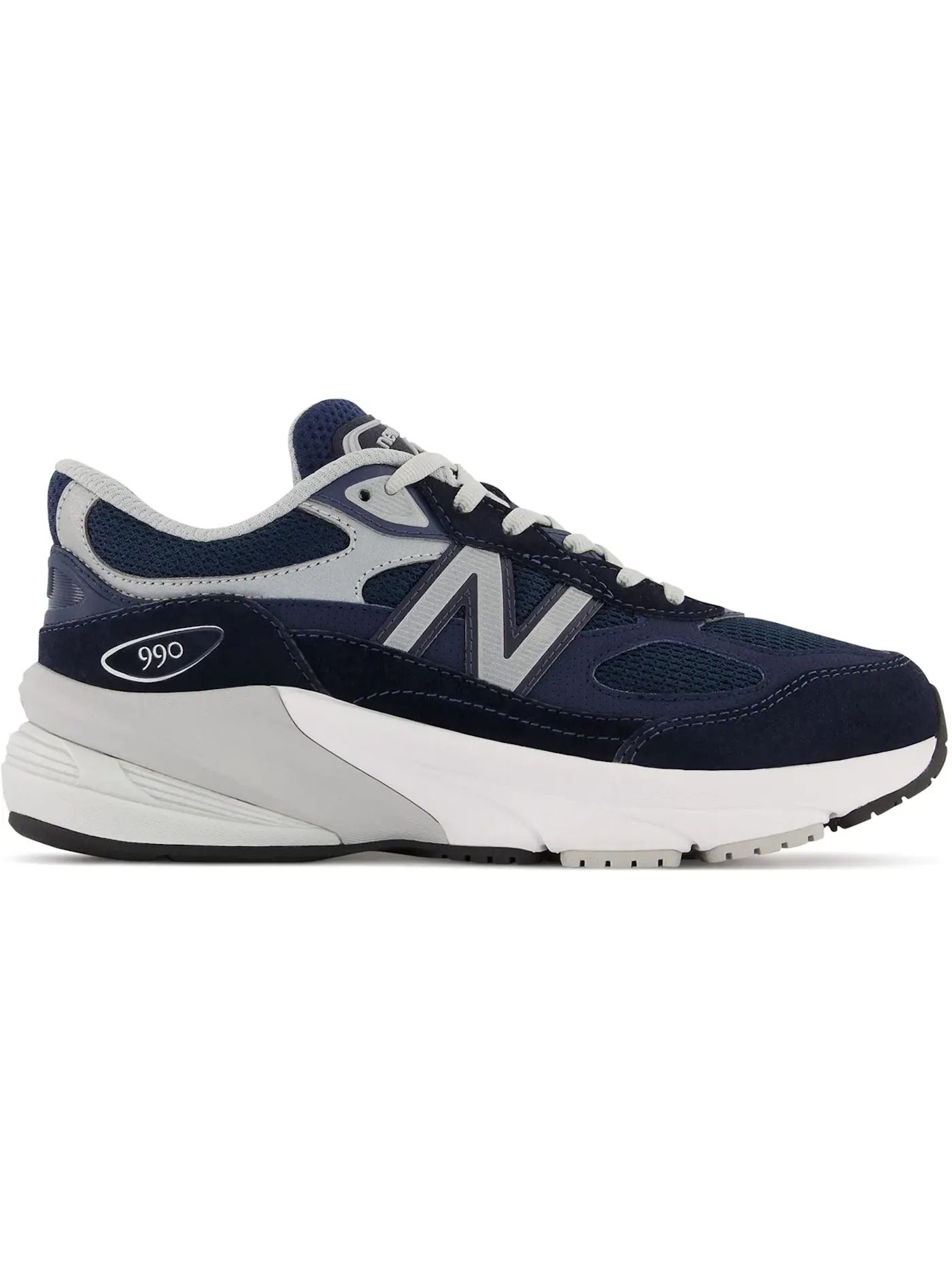 Детские кроссовки Lifestyle на шнуровке New Balance FuelCell 990v6 New Balance — изображение 1 из 1, темно-синий/серебристый