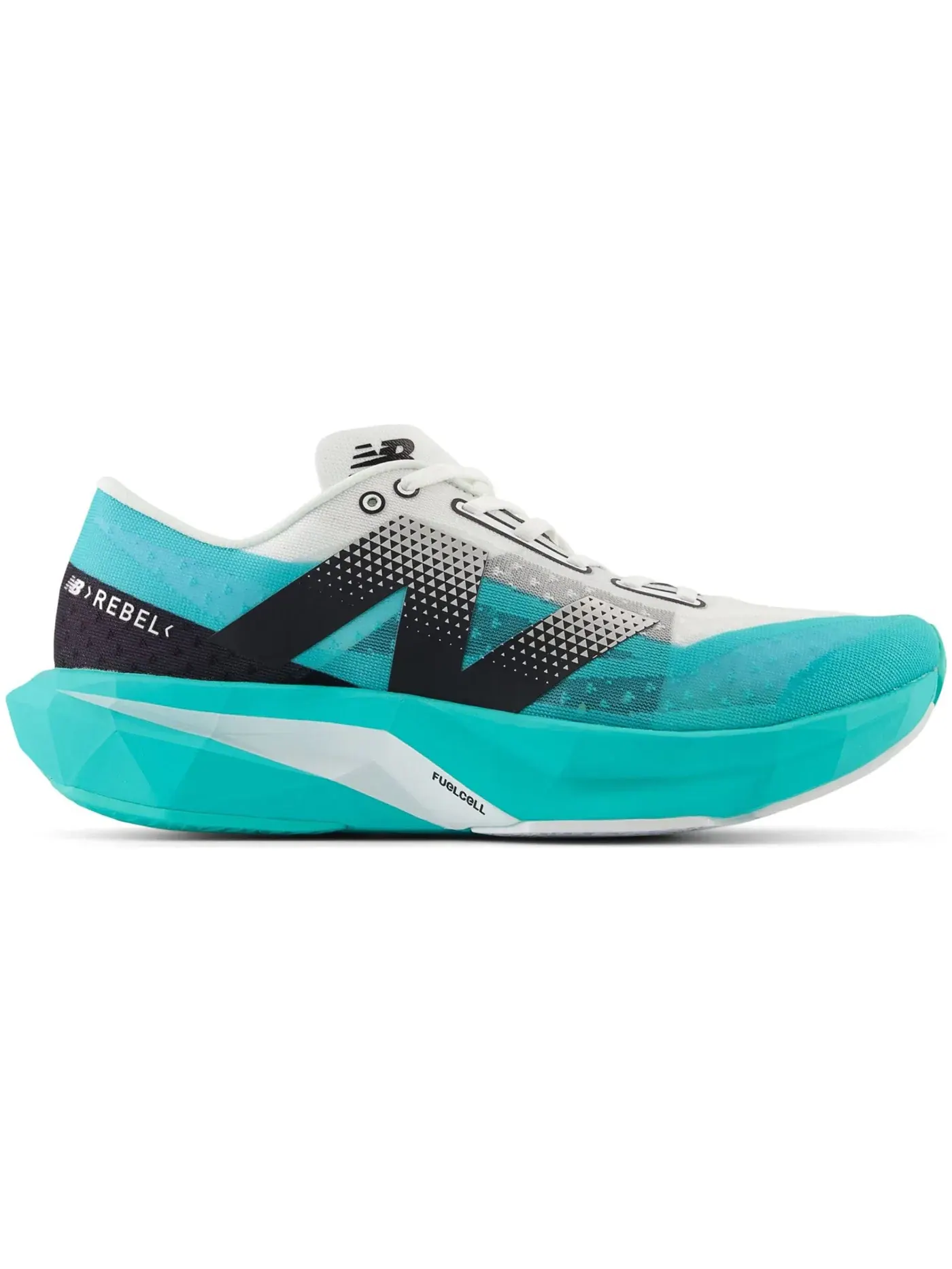 Мужские кроссовки для бега с пеноматериалом FuelCell New Balance FuelCell Rebel v4 — изображение 1 из 1, белый черный