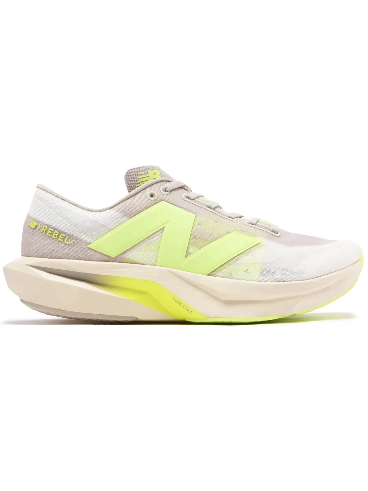 Мужские кроссовки для бега FuelCell Rebel v4 New Balance, Moonrock Bleached Lime Glo Sea Salt — изображение 1 из 1