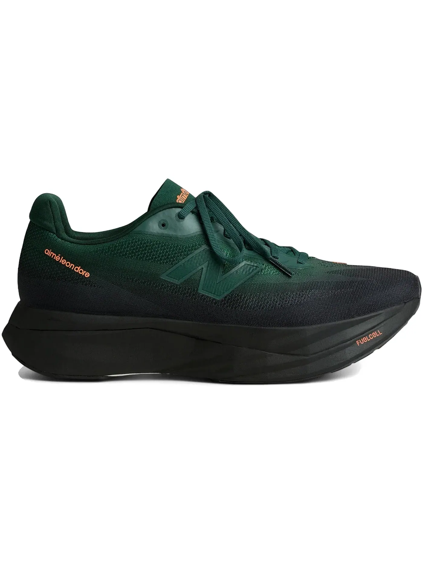 Мужские кроссовки для бега FuelCell Rebel v5 New Balance — изображение 1 из 1, зеленый/оранжевый/черный