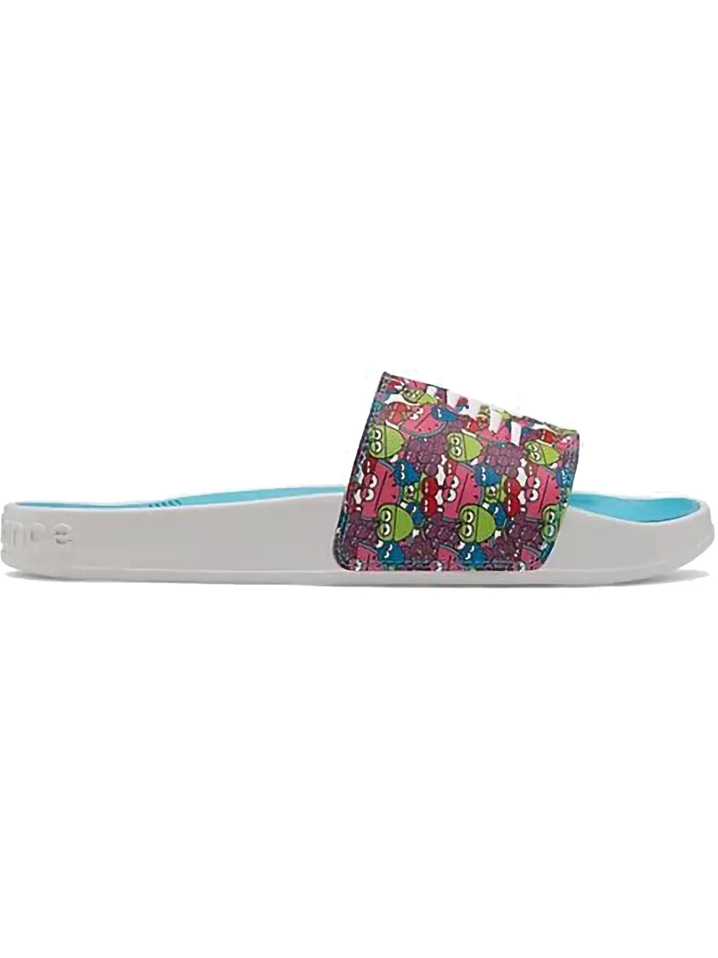 Мужские шлепанцы с принтом New Balance KAWHI 1 Slide Jolly Rancher — изображение 1 из 1, белый/мульти-синий