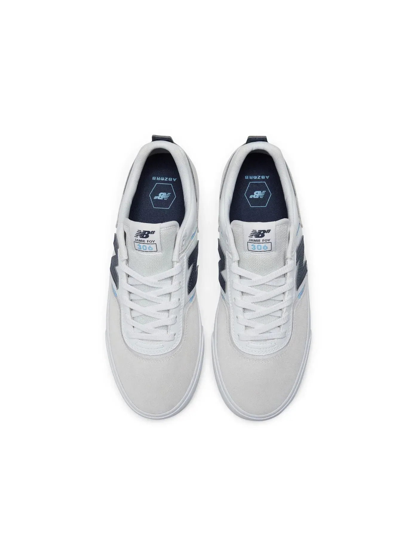 Кроссовки для скейтбординга New Balance Numeric 306 — изображение 3 из 3, белый темно-синий синий