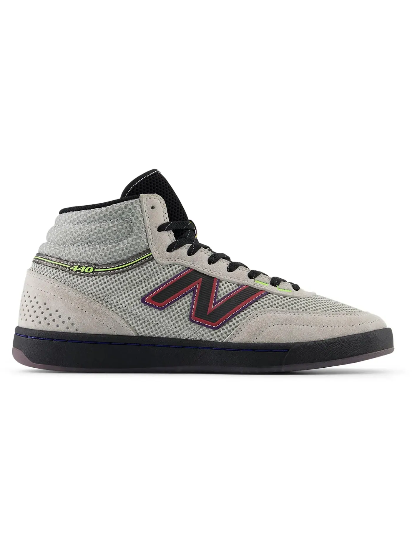 Мужские кроссовки с высоким верхом New Balance Numeric 440 High v2 — изображение 1 из 1, серый/фиолетовый