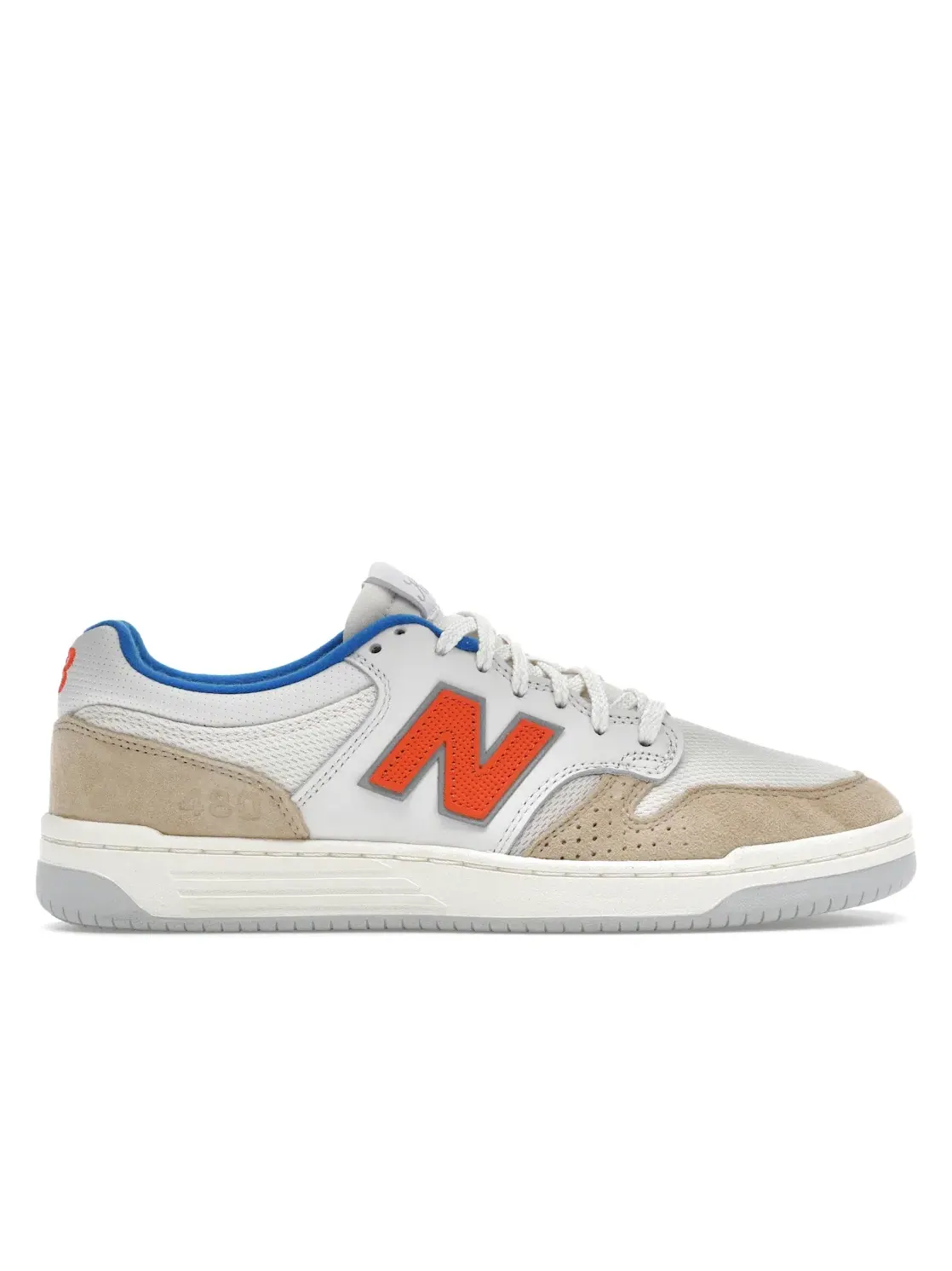 Мужские кроссовки с замшевыми вставками New Balance Numeric 480 — изображение 1 из 4, бежевый/оранжевый