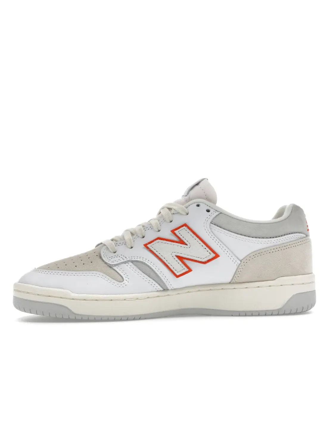 Мужские кроссовки с замшевыми вставками New Balance Numeric 480 — изображение 3 из 4, белый оранжевый