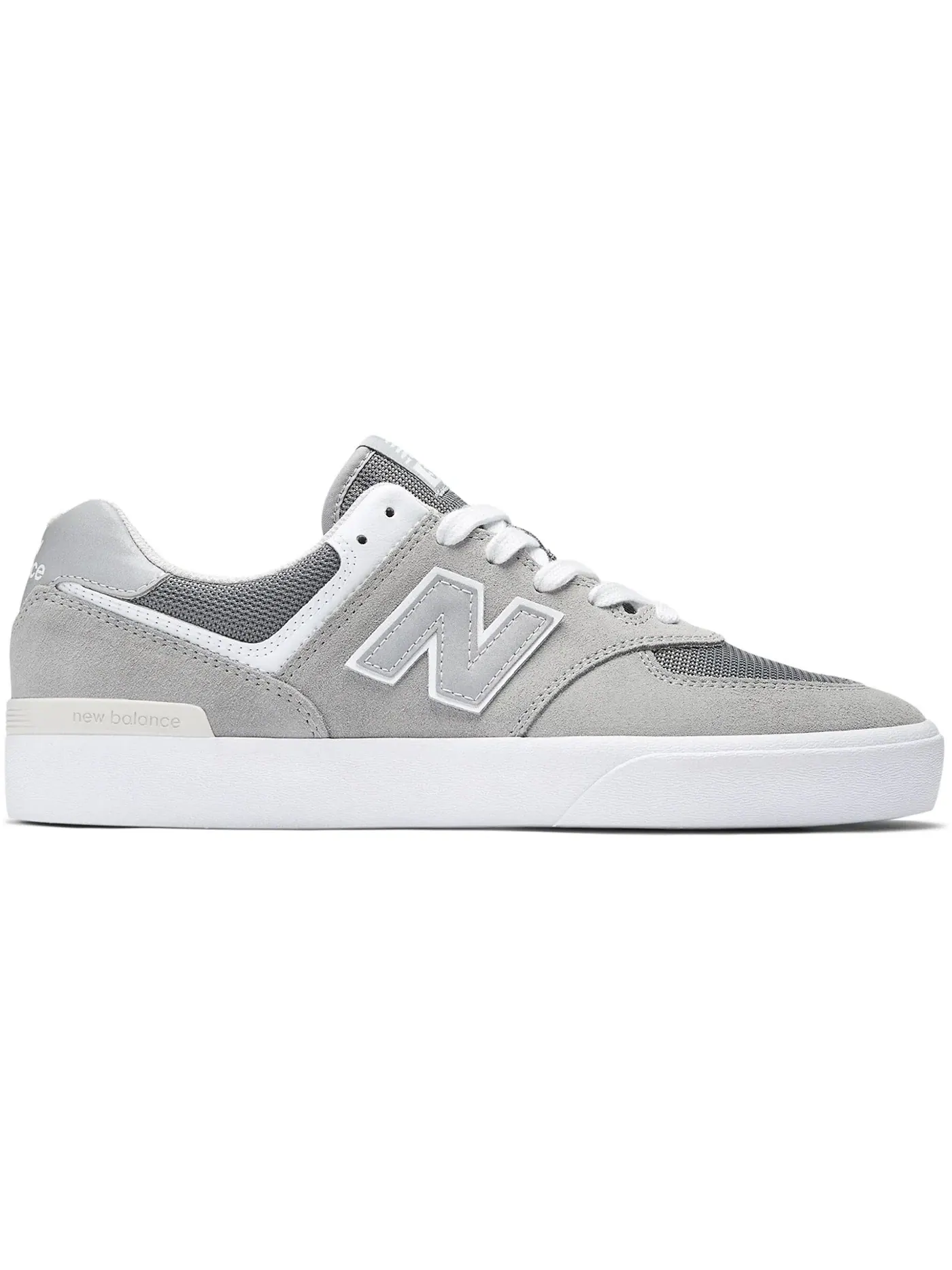 Мужские кроссовки с низким профилем New Balance Numeric 574 Vulc — изображение 1 из 1, серый белый
