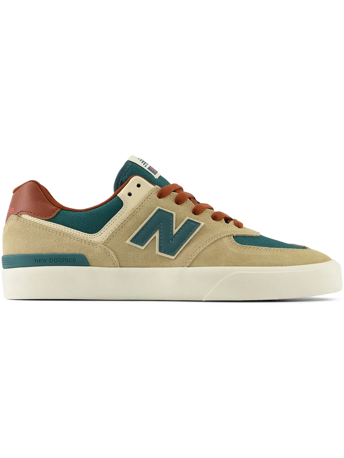 Мужские кроссовки с низким профилем New Balance Numeric 574 Vulc — изображение 1 из 1, бежевый зеленый