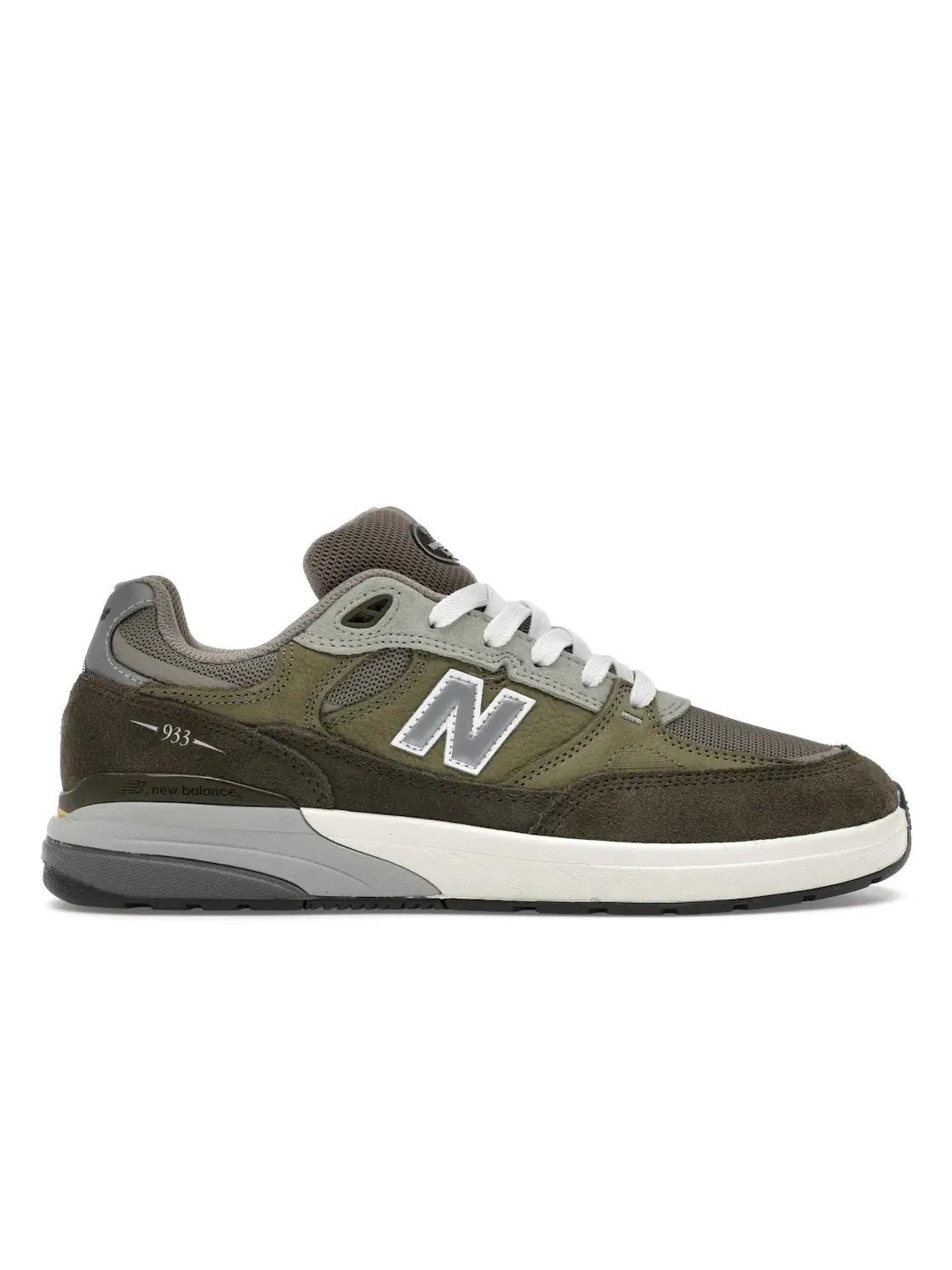 Мужские кроссовки для скейтбординга New Balance Numeric 933 — изображение 1 из 4, оливковый/оливковый
