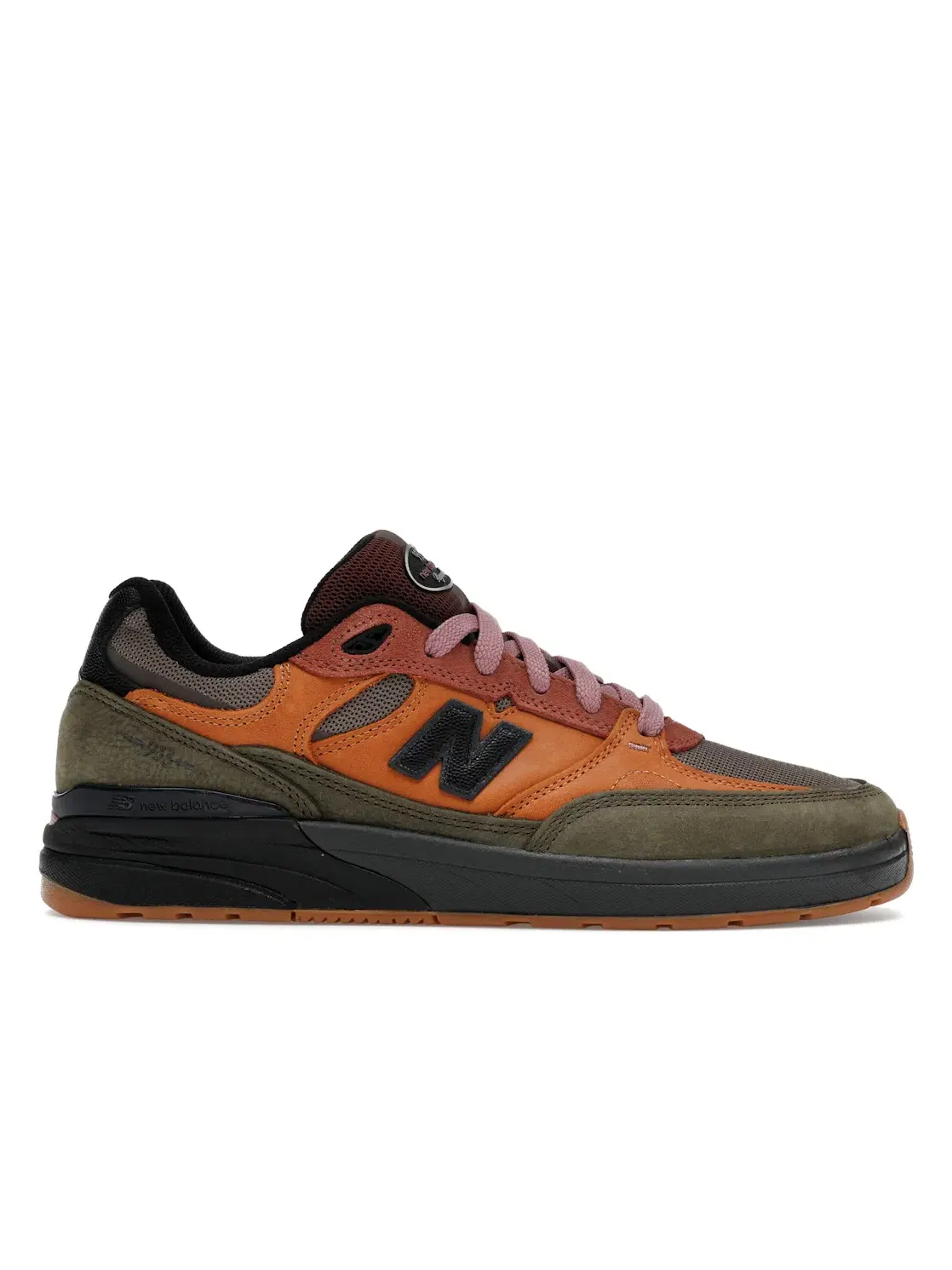 Мужские кроссовки с замшевым верхом New Balance Numeric 933 — изображение 1 из 4, коричневый/розовый