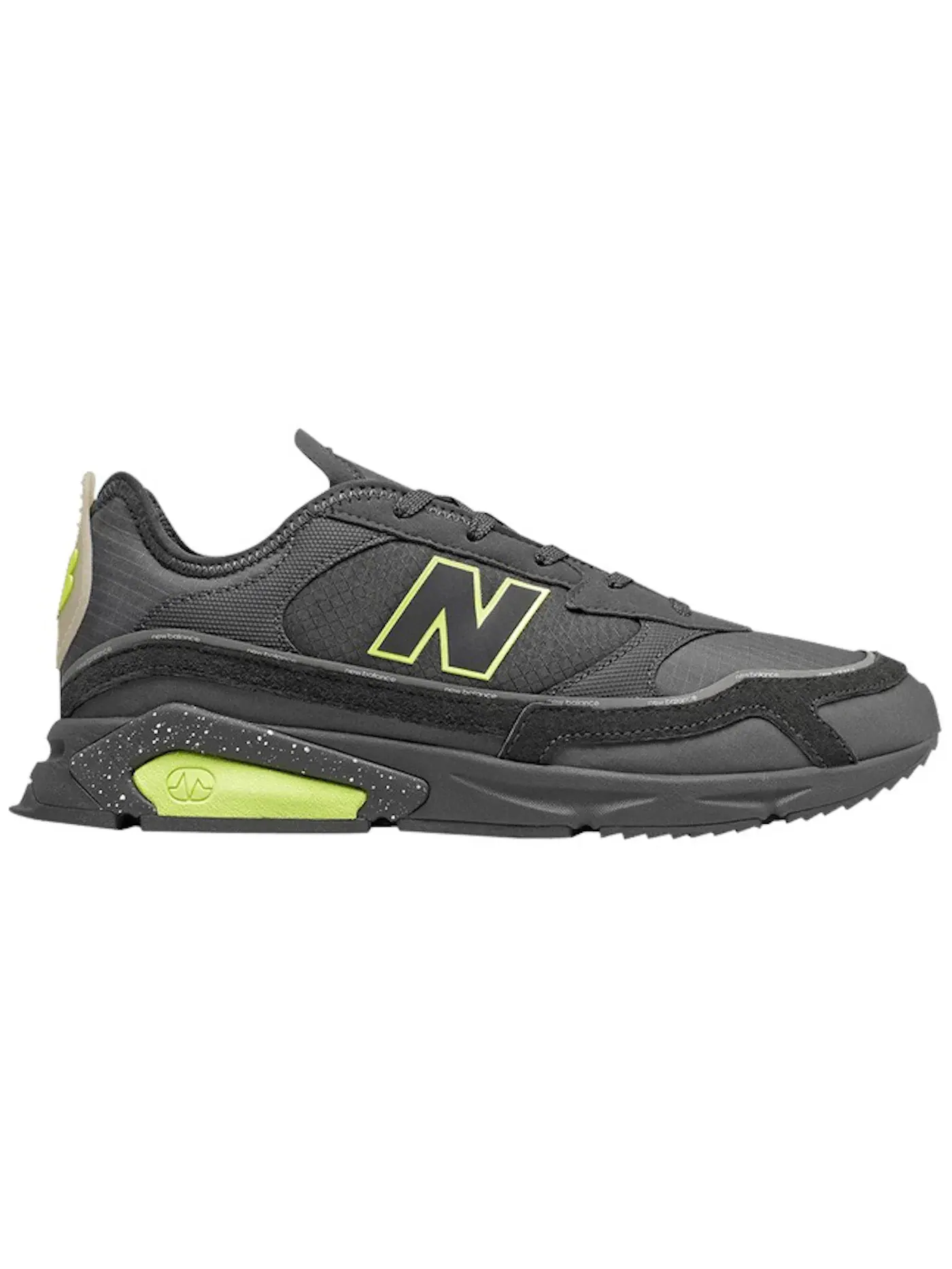 Мужские кроссовки Lifestyle с сетчатым верхом New Balance X-Racer, Magnet/Castlerock/Lemon Slush — изображение 1 из 1