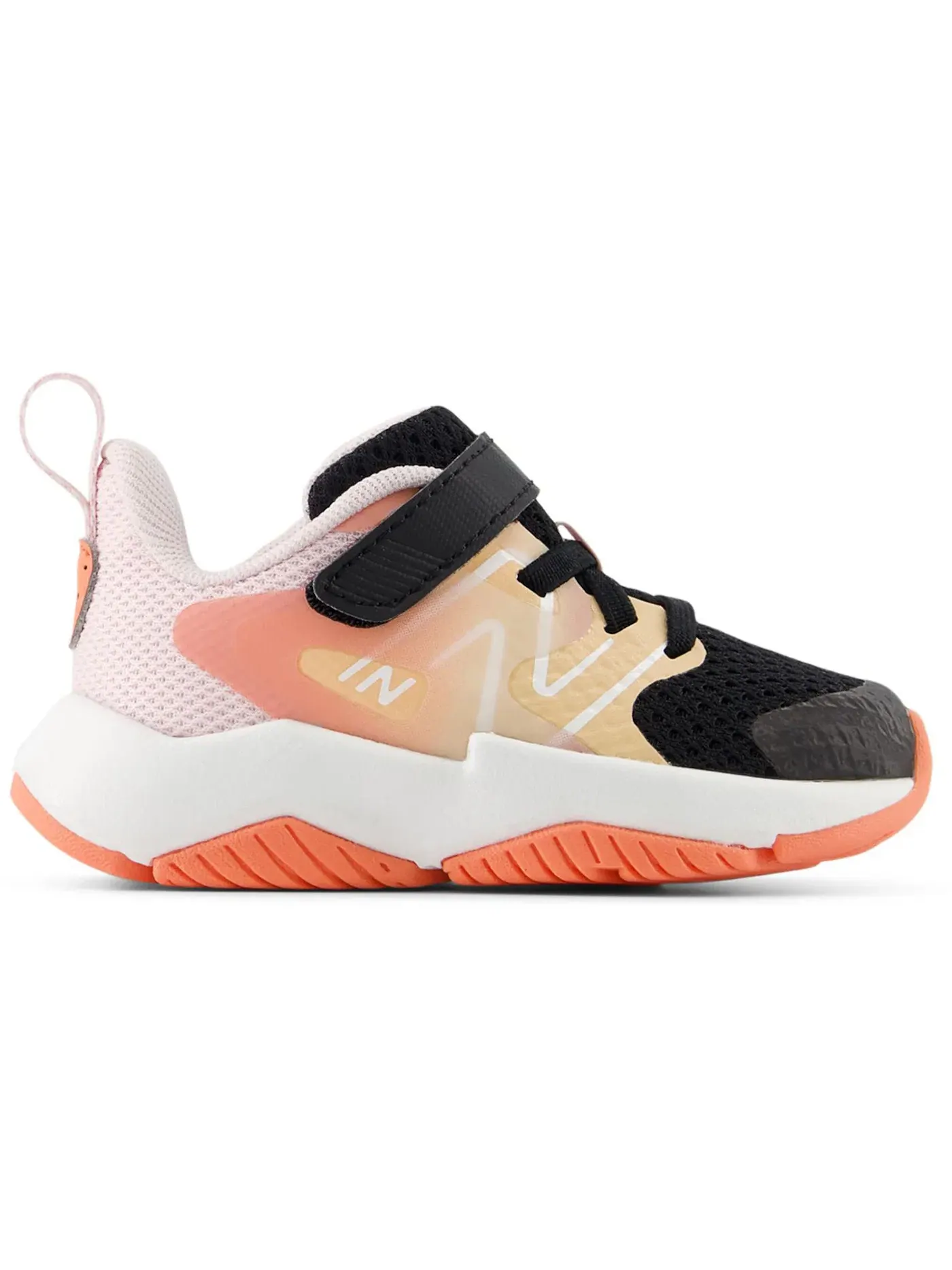 Детские кроссовки с шнурками-эластичными New Balance Rave Run v2 Bungee Lace — изображение 1 из 1, черный//розовый