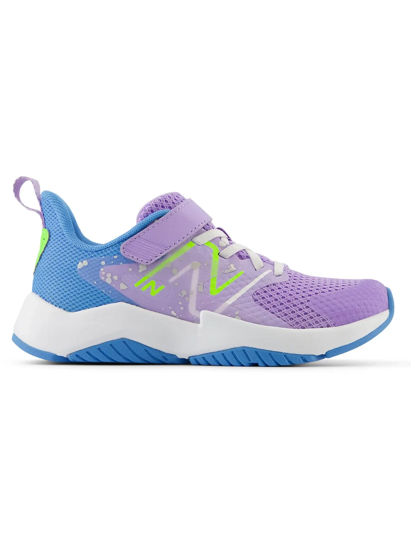 Детские кроссовки для бега с блочной шнуровкой New Balance Rave Run v2 Bungee Lace — изображение 1 из 1, синий/зеленый