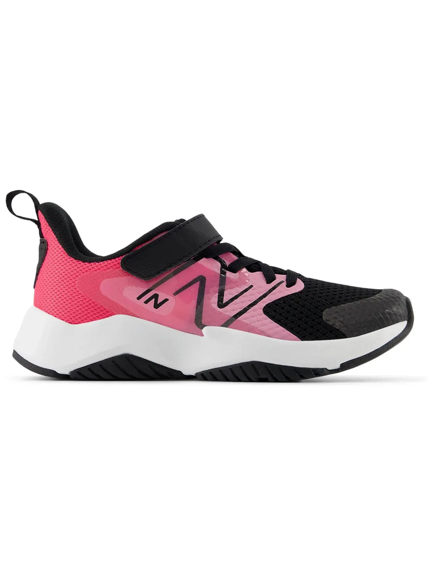 Детские кроссовки для бега с бунге-шнуровкой New Balance Rave Run v2 Bungee Lace — изображение 1 из 1, розовый/черный