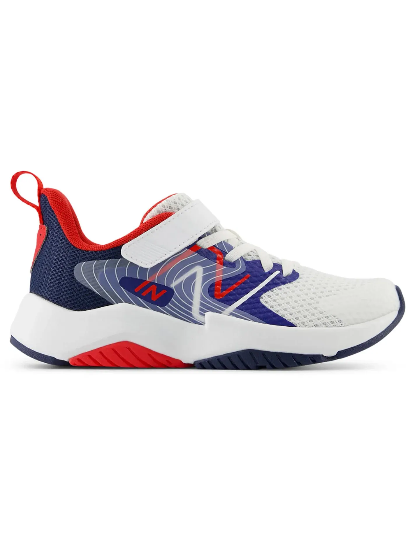 Детские кроссовки для бега с принтом New Balance Rave Run v2 Bungee Lace — изображение 1 из 1, белый красный