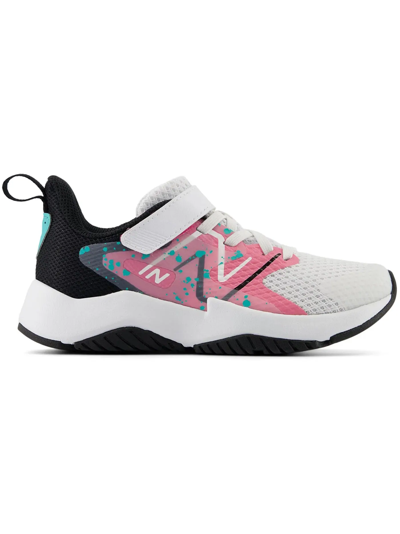 Детские кроссовки для бега New Balance Rave Run v2 Bungee Lace — изображение 1 из 1, белый розовый черный