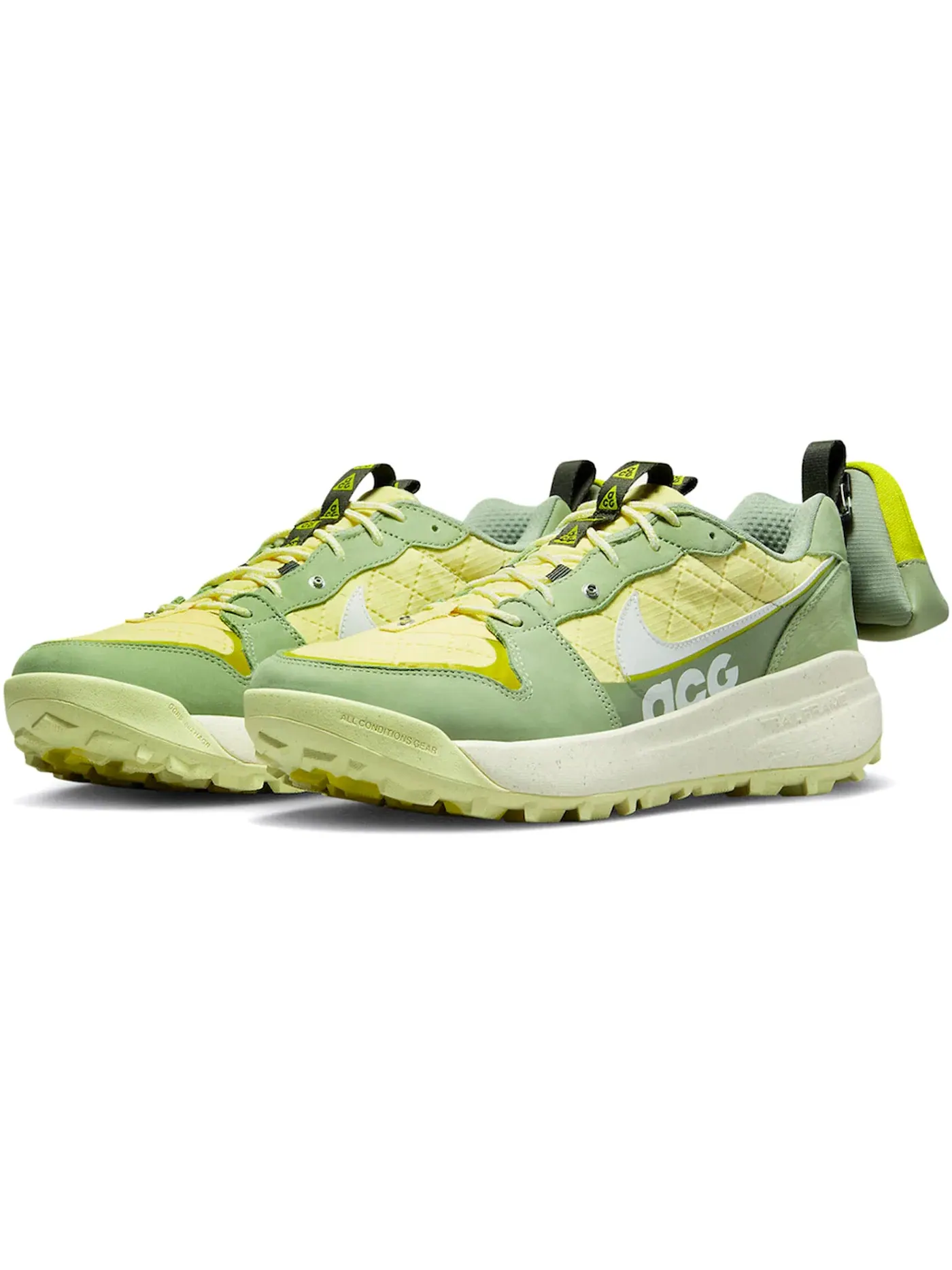 Мужские кроссовки Nike ACG Lowcate — изображение 1 из 4, зеленый/яркий---белый