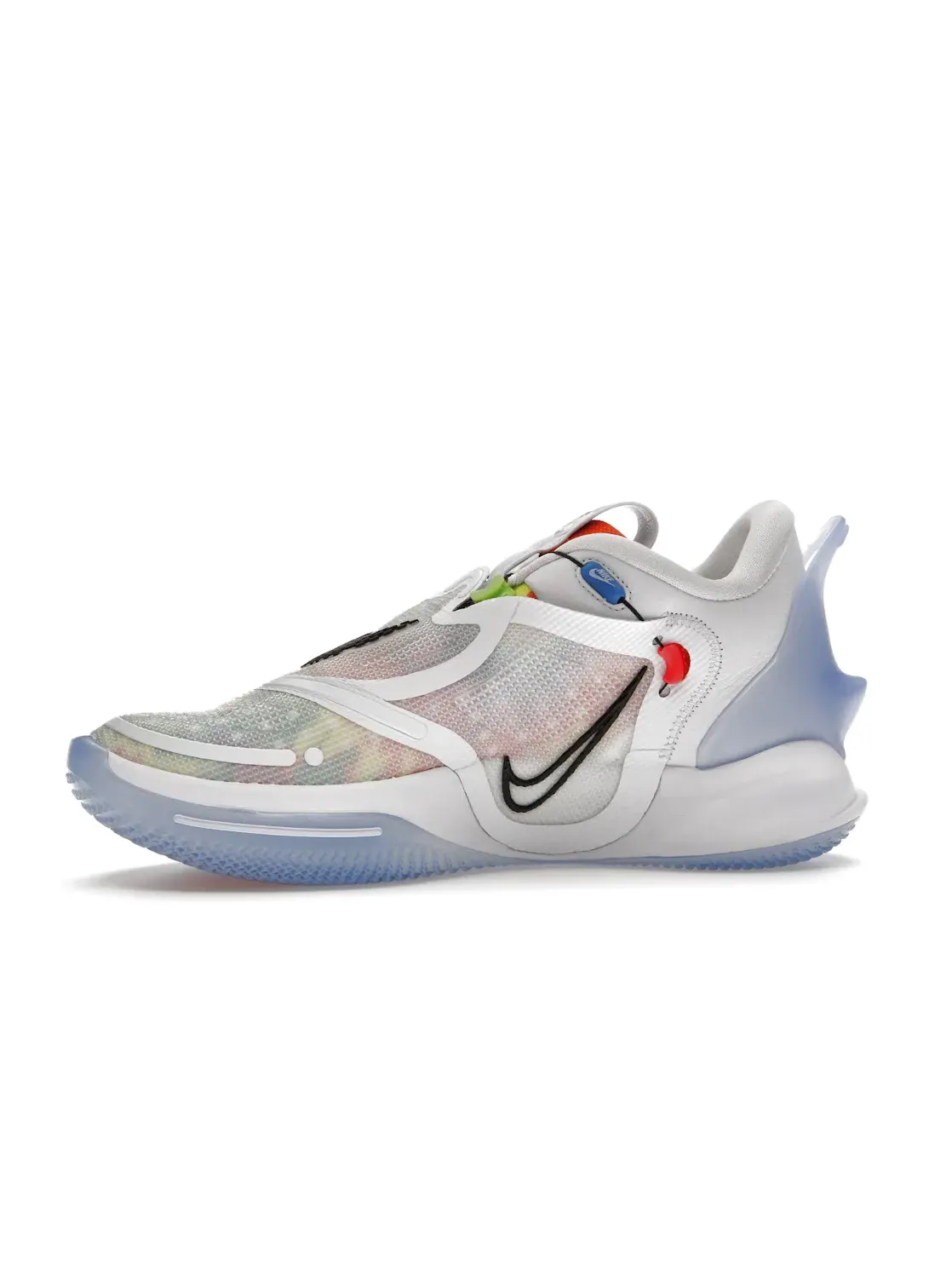 Мужские кроссовки с системой автоматической шнуровки Nike Adapt BB 2.0 Tie Dye Nike — изображение 3 из 4, белый/черный-мульти