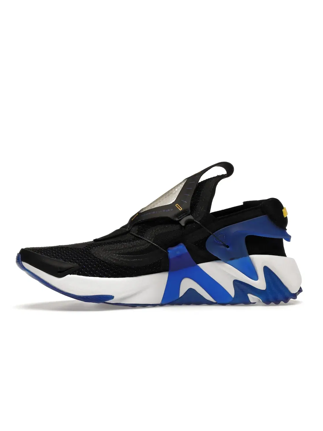 Мужские кроссовки Lifestyle с технологией адаптивной шнуровки Nike Adapt Huarache — изображение 3 из 4, черный/синий--белый