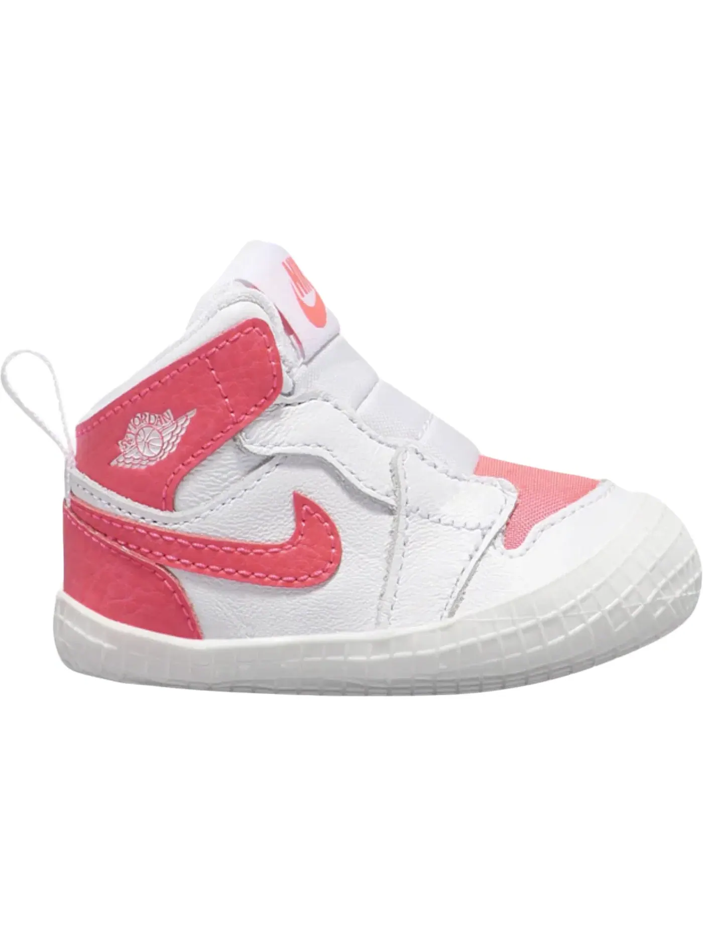 Детские кроссовки-пинетки с принтом Jordan 1 Retro Jordan — изображение 1 из 1, белый розовый