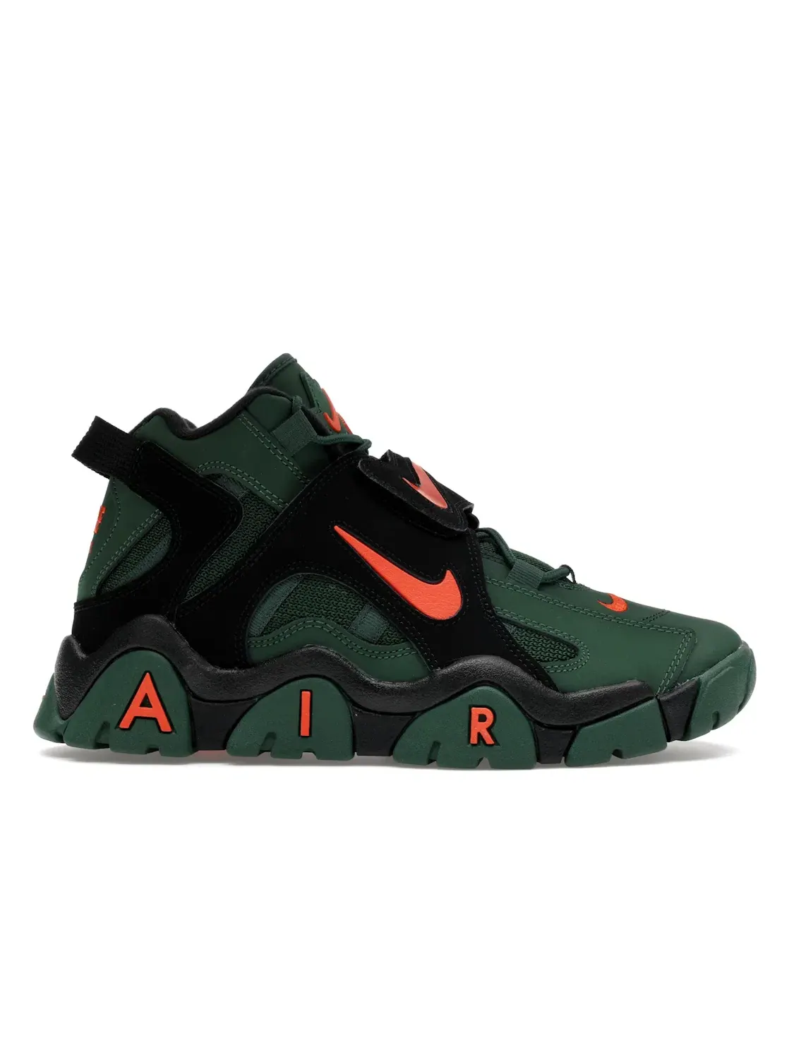 Мужские кроссовки с контрастным дизайном Nike Air Barrage Mid — изображение 1 из 4, зеленый/оранжевый-черный