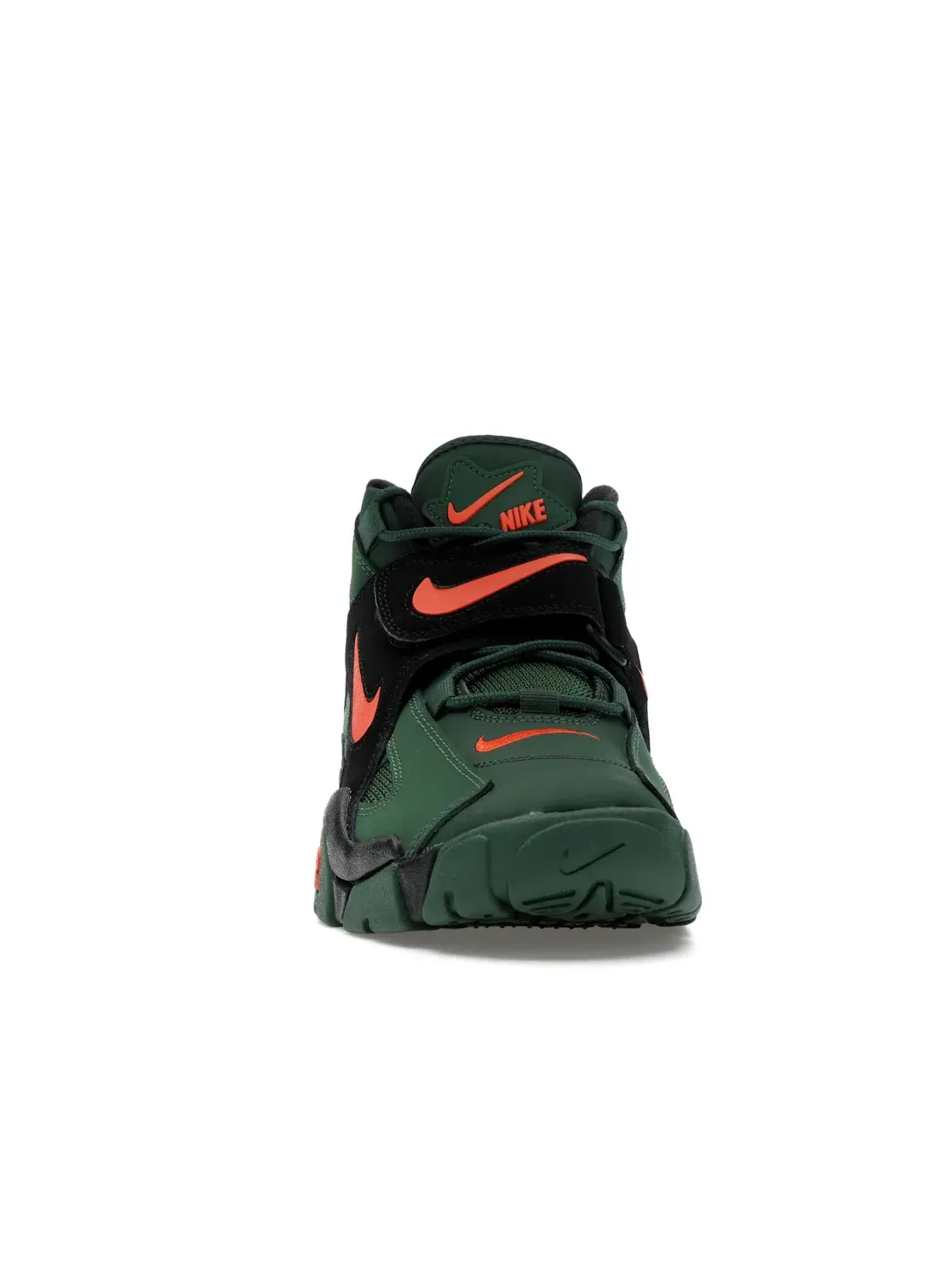Мужские кроссовки с контрастным дизайном Nike Air Barrage Mid — изображение 2 из 4, зеленый/оранжевый-черный