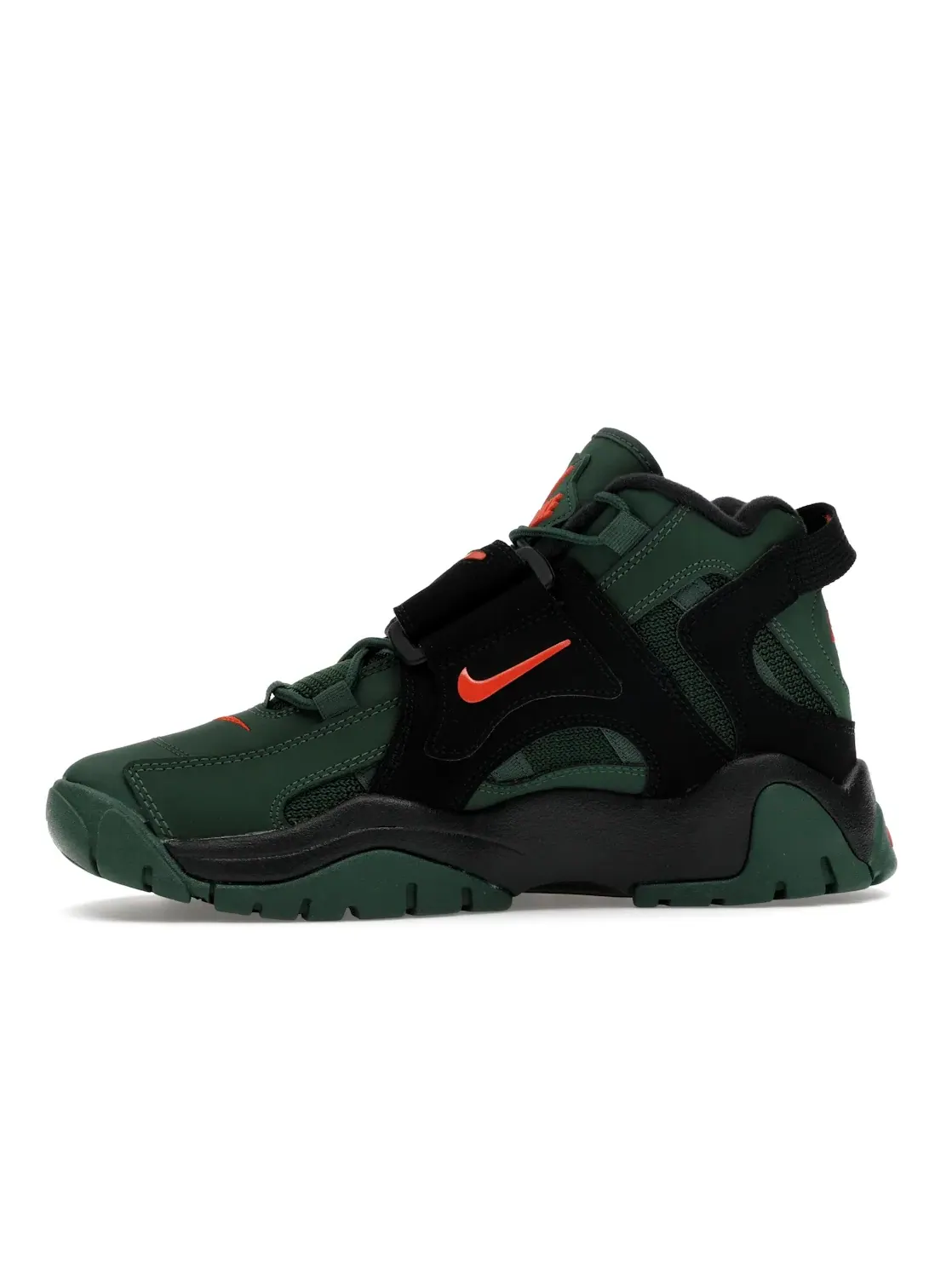 Мужские кроссовки с контрастным дизайном Nike Air Barrage Mid — изображение 3 из 4, зеленый/оранжевый-черный