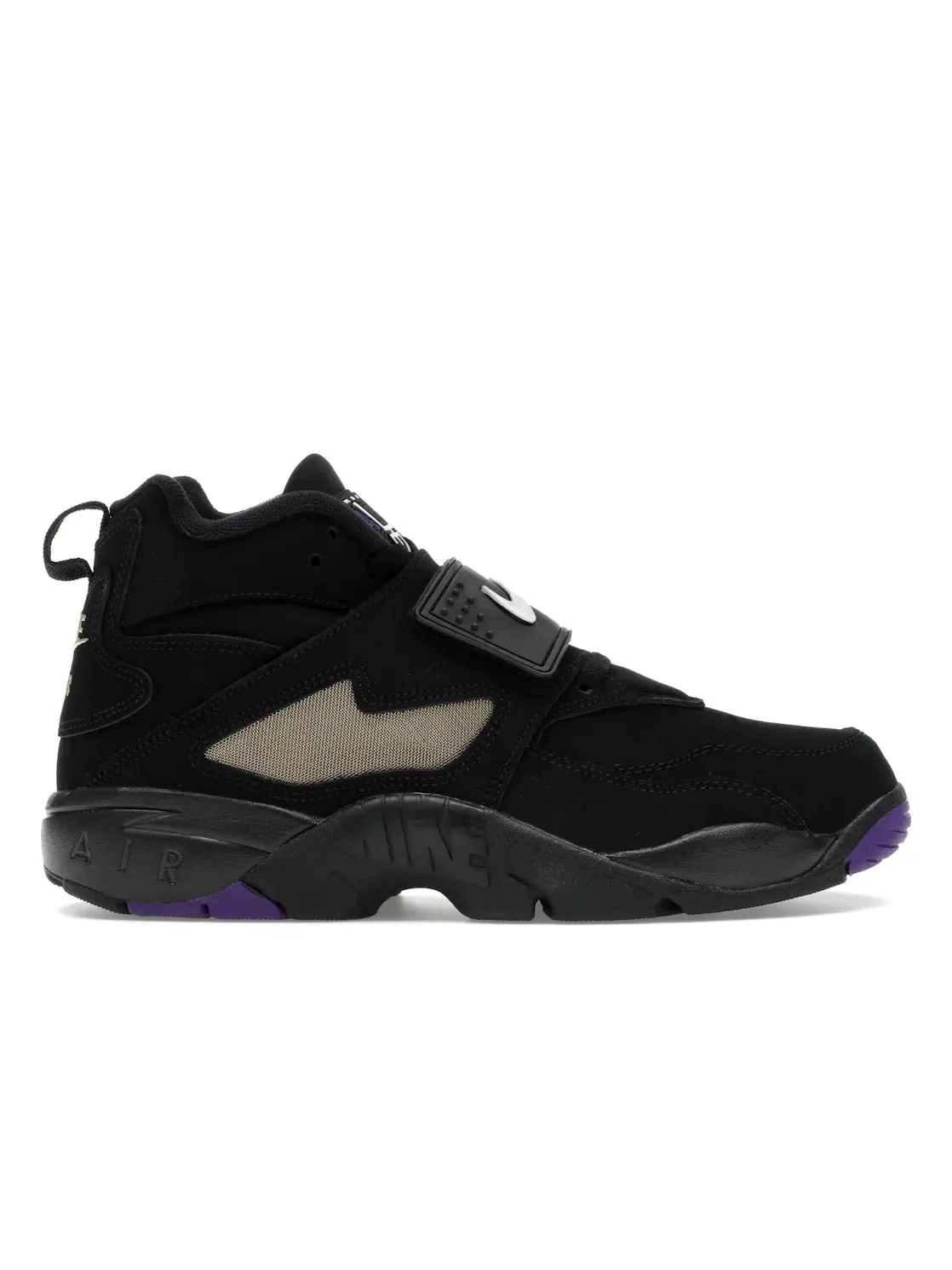 Мужские кроссовки с замшевым верхом Nike Air Diamond Turf Black/White-Club Purple-Metallic Gold — изображение 1 из 4