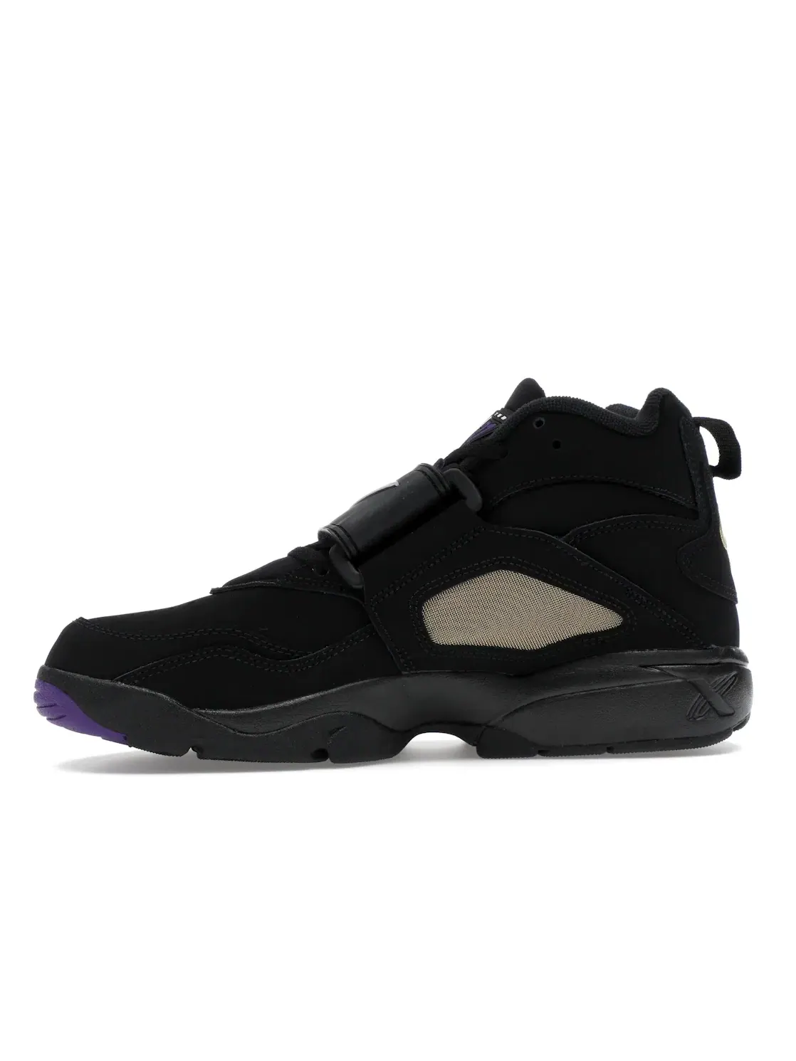 Мужские кроссовки с замшевым верхом Nike Air Diamond Turf Black/White-Club Purple-Metallic Gold — изображение 3 из 4
