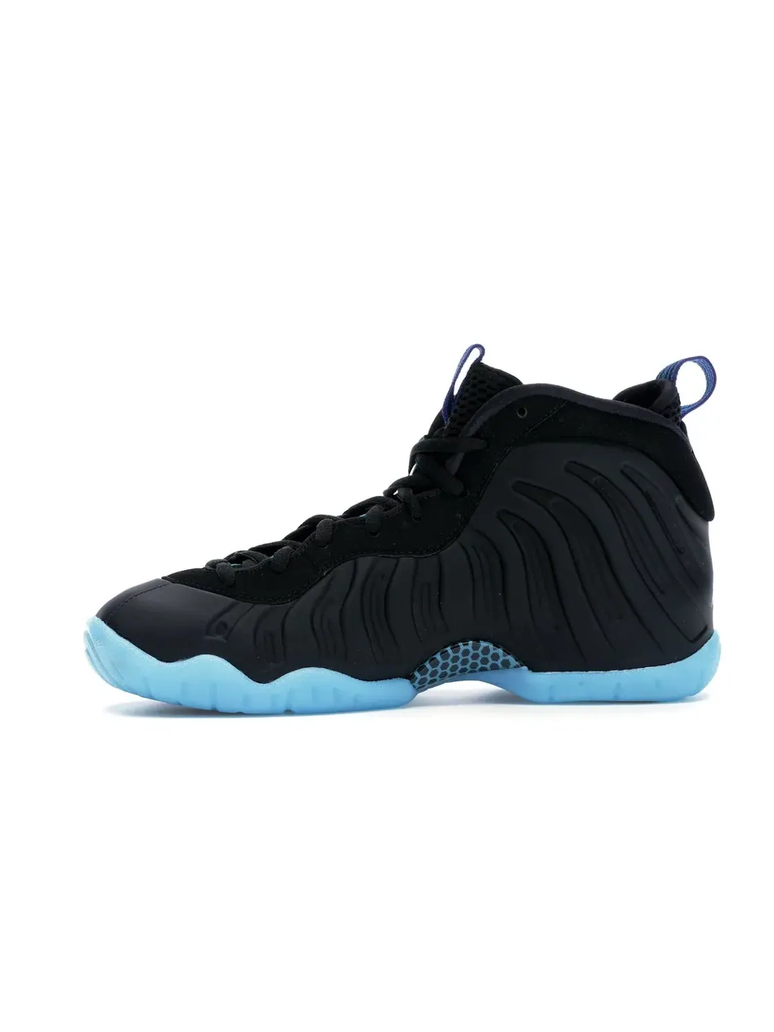 Детские кроссовки для мальчиков с принтом Nike Air Foamposite One Nike — изображение 3 из 4, черный/синий--синий