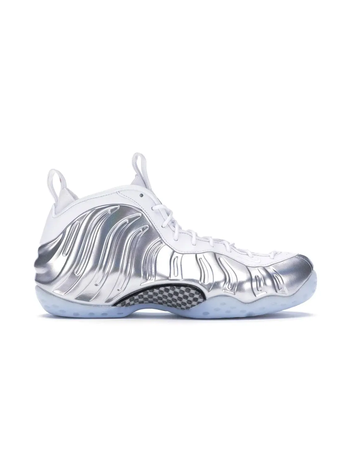 Женские кроссовки с хромированным верхом Nike Air Foamposite One — изображение 1 из 4, белый/-синий