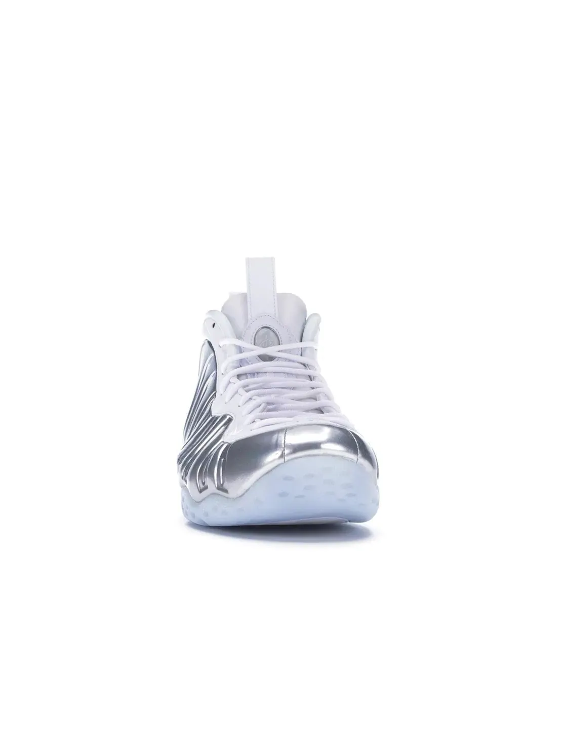 Женские кроссовки с хромированным верхом Nike Air Foamposite One — изображение 2 из 4, белый/-синий