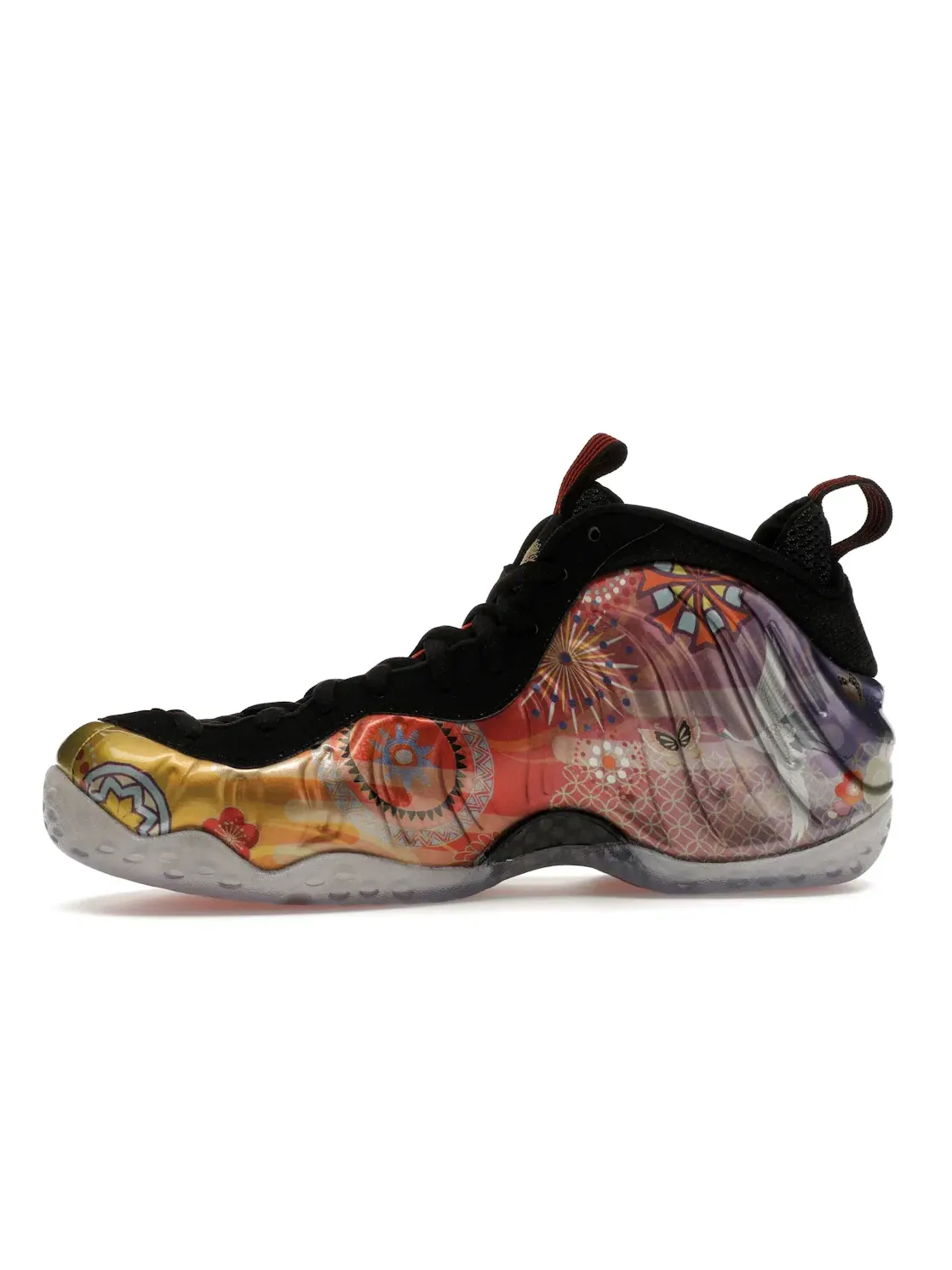 Мужские кроссовки с принтом Nike Air Foamposite One Nike — изображение 3 из 4, черный/красный-черный