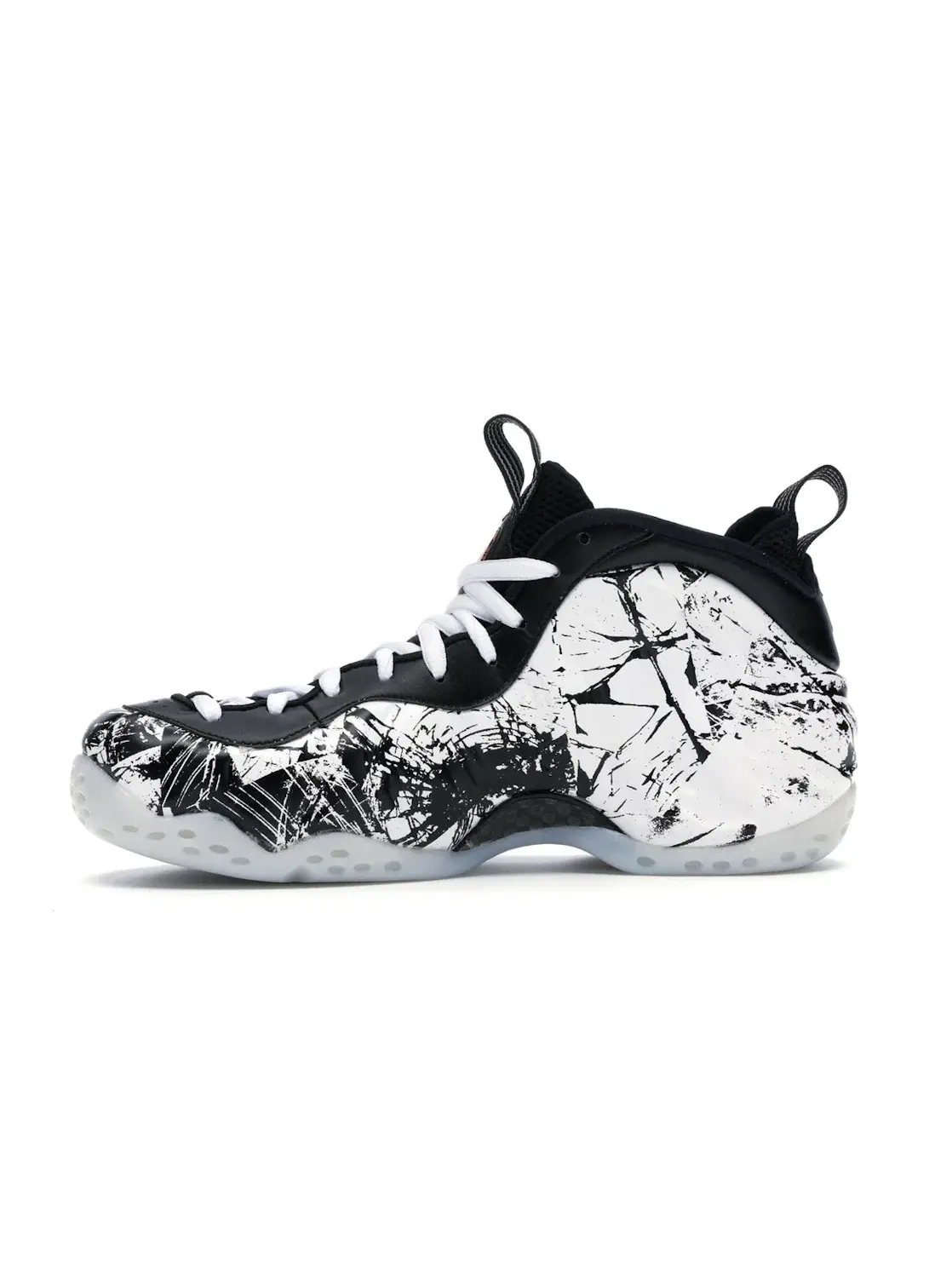 Мужские кроссовки с принтом Nike Air Foamposite One Nike — изображение 3 из 4, черный/белый-оранжевый