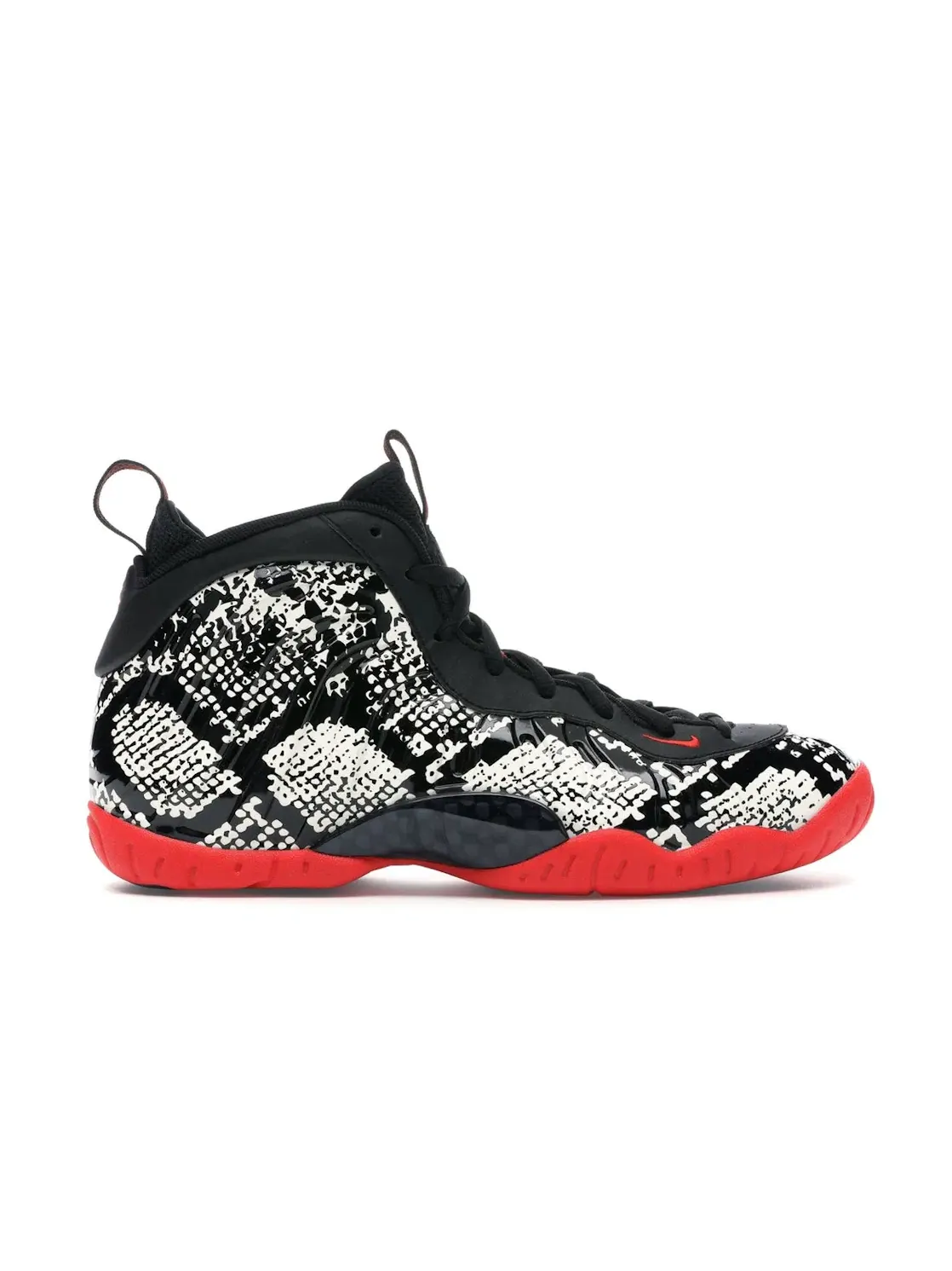 Детские кроссовки с змеиным принтом Nike Air Foamposite One — изображение 1 из 4, красный-черный