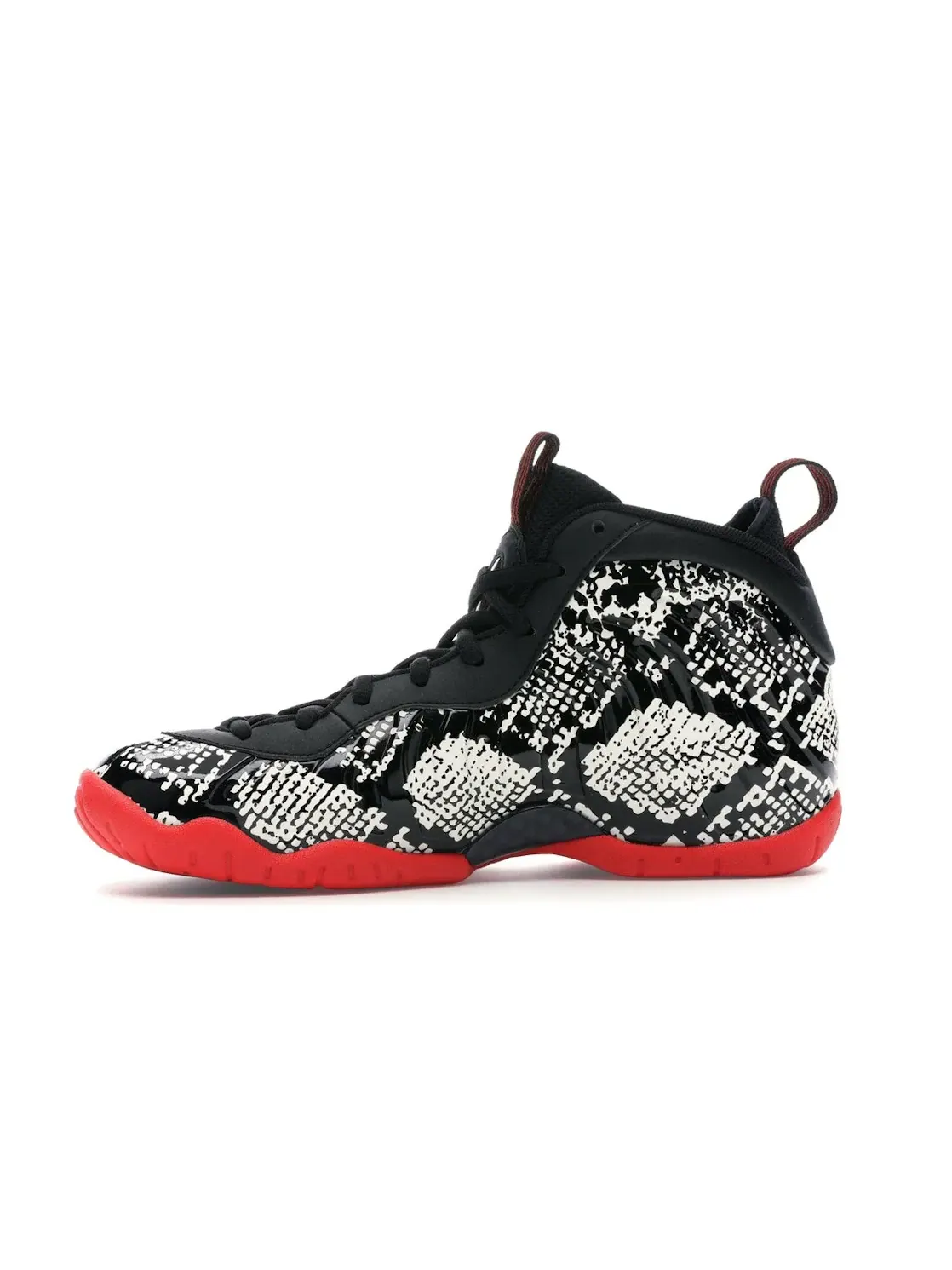 Детские кроссовки с змеиным принтом Nike Air Foamposite One — изображение 3 из 4, красный-черный
