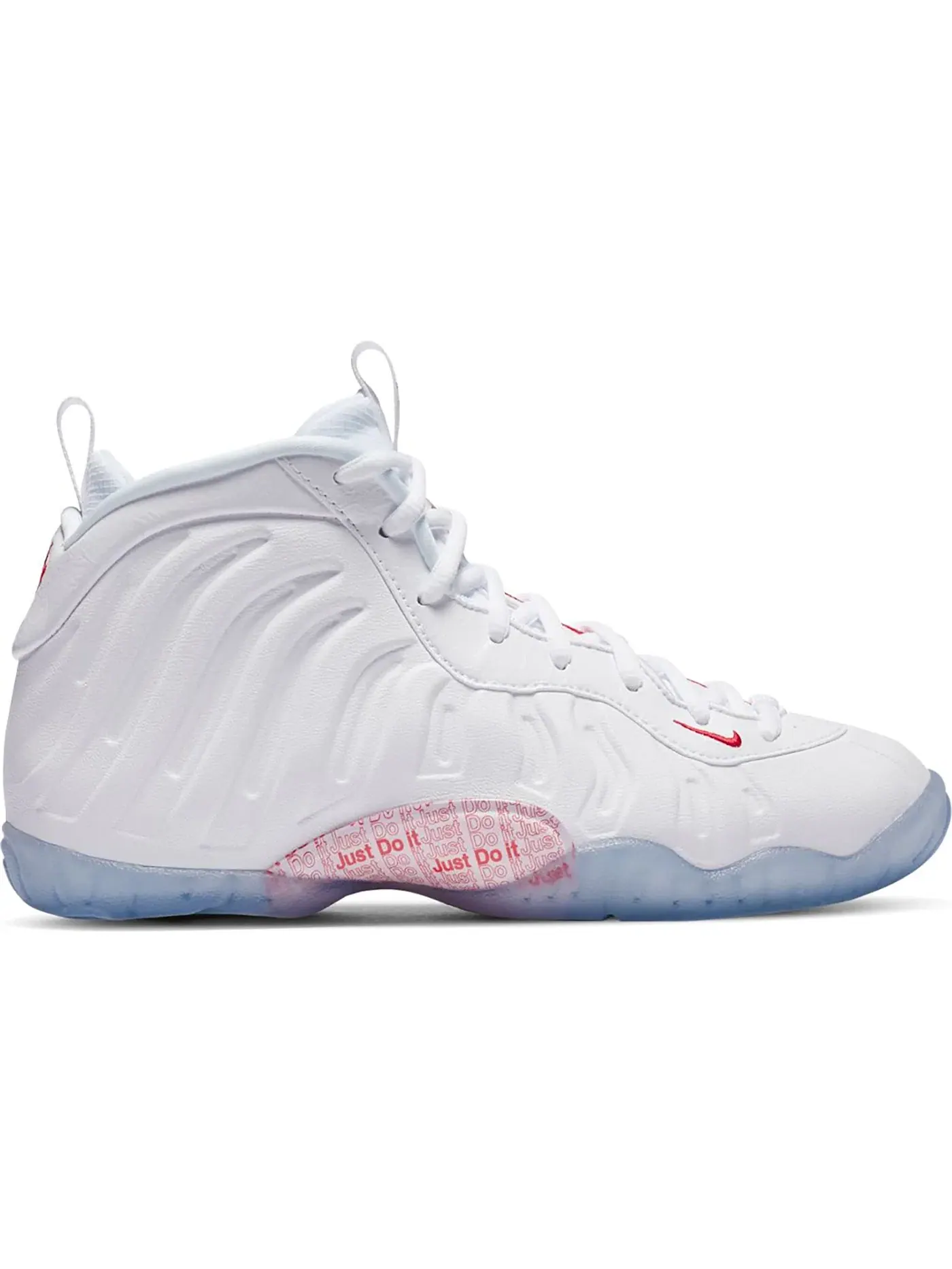Детские кроссовки Lifestyle с принтом Nike Air Foamposite One Nike — изображение 1 из 1, белый/белый-красный