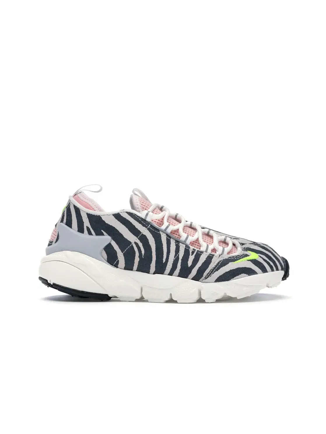 Женские кроссовки Lifestyle с зебровым принтом Nike Air Footscape — изображение 1 из 4, белый/желтый-черный
