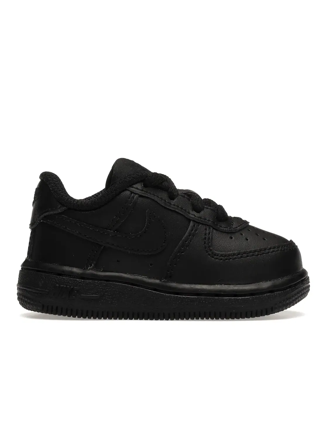 Детские кроссовки с кожаным верхом Nike Air Force 1 — изображение 1 из 4, черный/черный