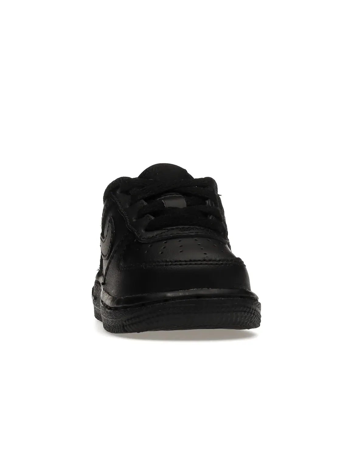 Детские кроссовки с кожаным верхом Nike Air Force 1 — изображение 2 из 4, черный/черный
