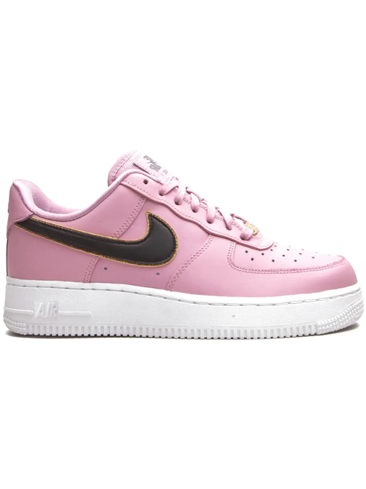Женские кроссовки Lifestyle с длинным шнурком Nike Air Force 1 Low '07 — изображение 1 из 1, черный--золотистый