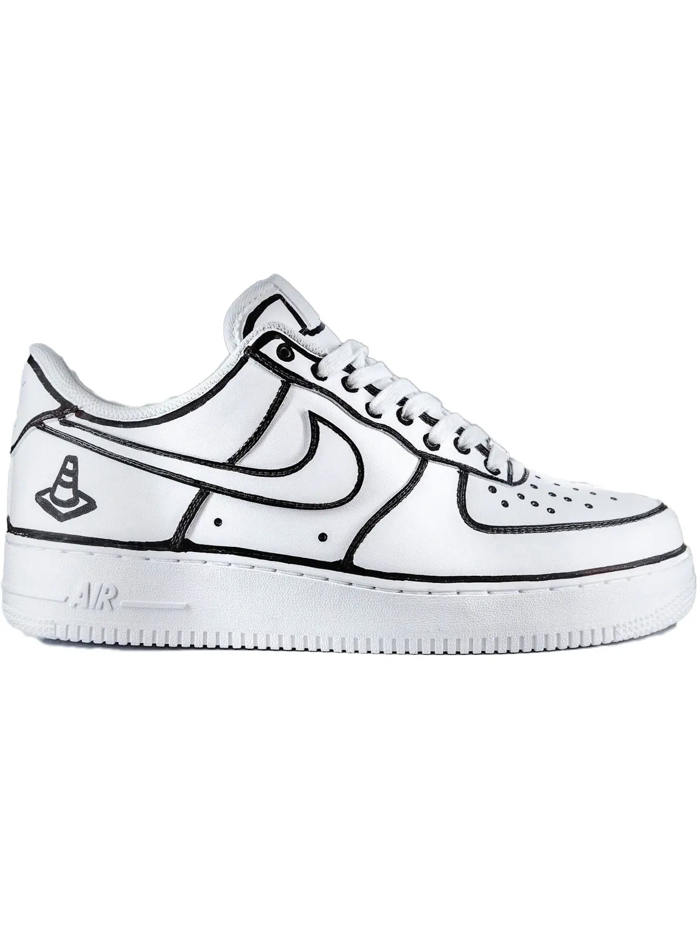 Мужские кроссовки Lifestyle Nike Air Force 1 Low '07 Joshua Vides — изображение 1 из 1, белый/черный/белый
